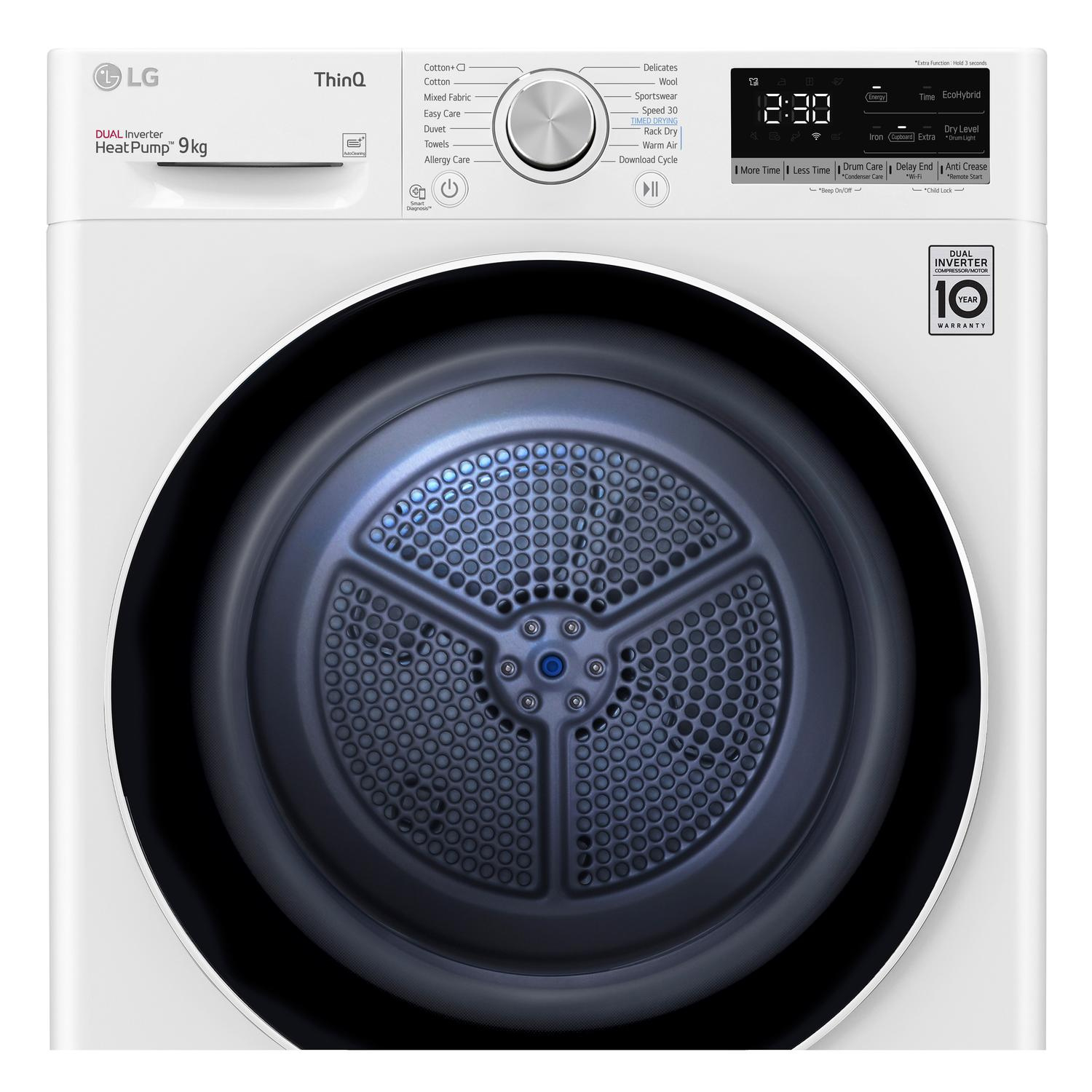 LG Series 4 ThinQ FDV709W  9 kg Heat Pump Tumble Dryer - White thumbnail image