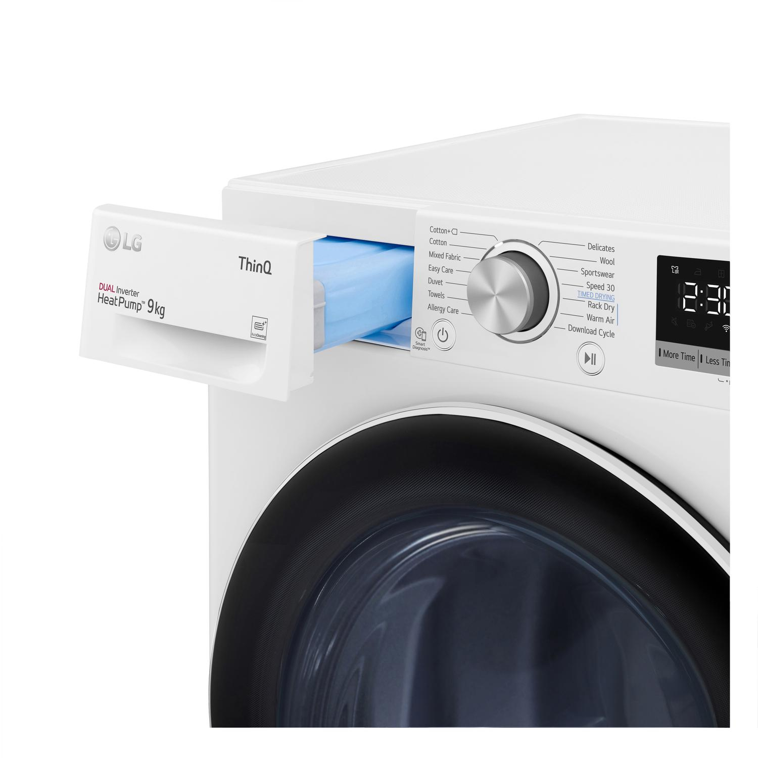 LG Series 4 ThinQ FDV709W  9 kg Heat Pump Tumble Dryer - White thumbnail image