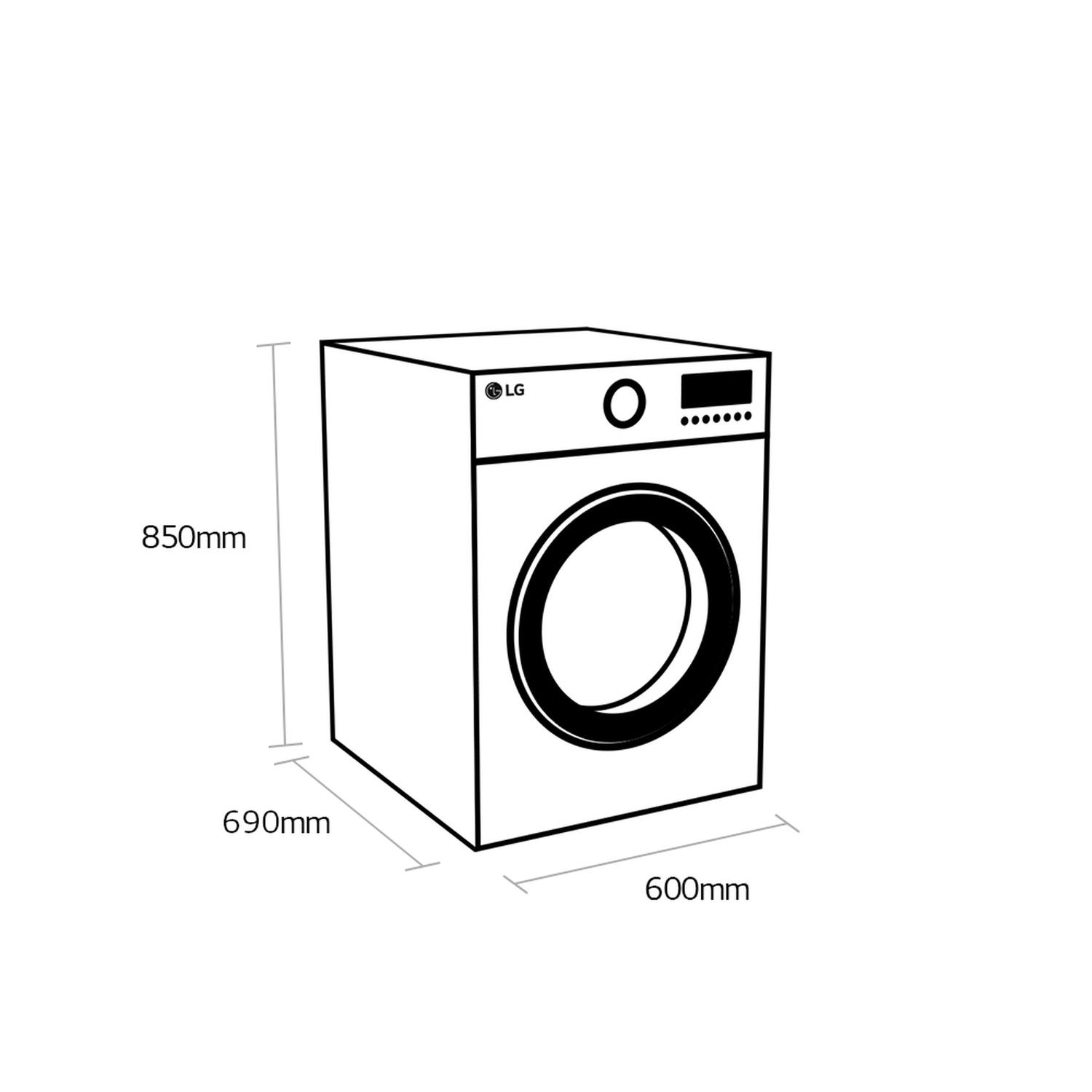LG Series 4 ThinQ FDV709W  9 kg Heat Pump Tumble Dryer - White thumbnail image