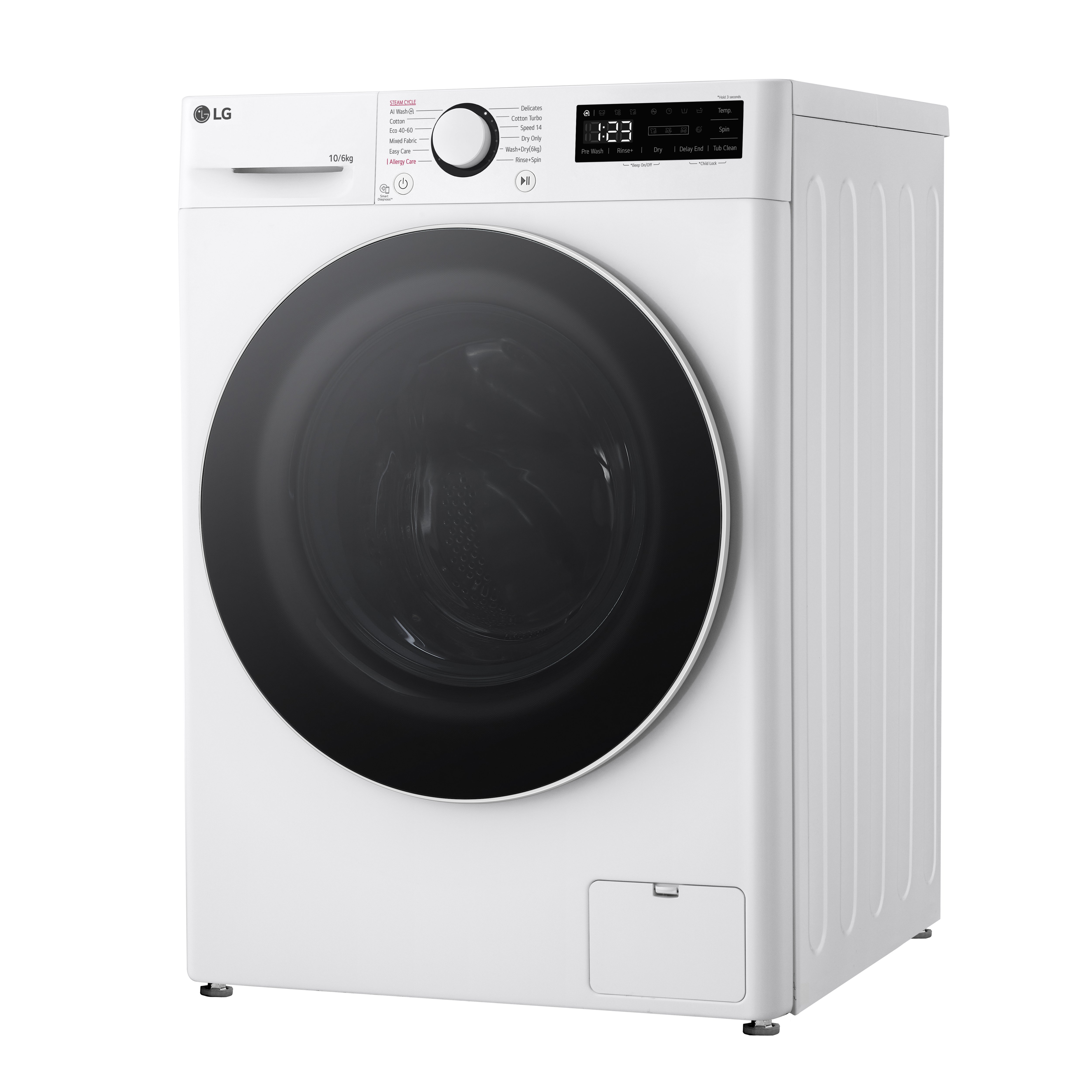 LG FWY606WWLN1 10kg/6kg 1400 Spin Washer Dryer - White thumbnail image
