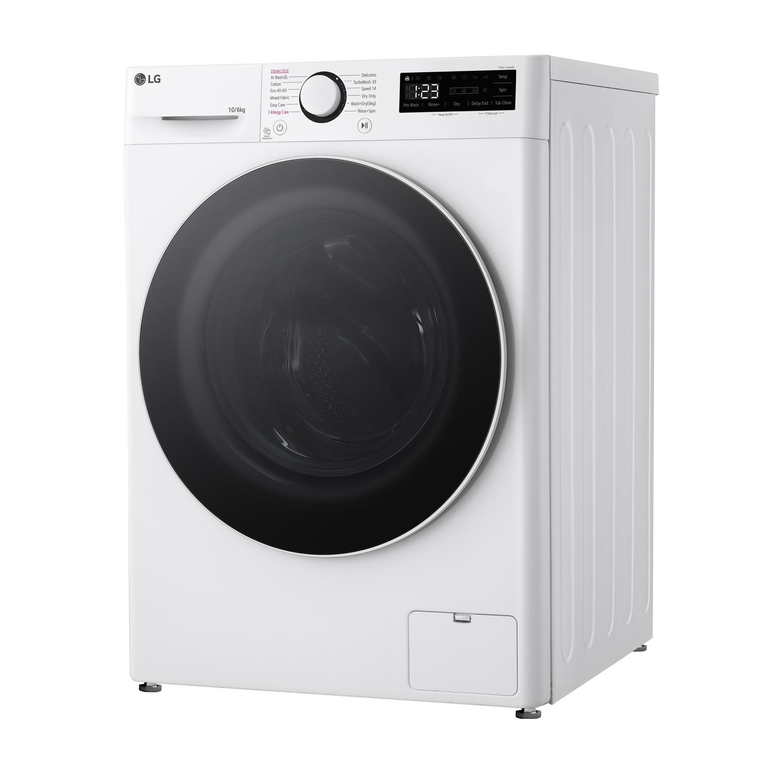 LG FWY706WWTN1 10kg/6kg 1400 Spin Washer Dryer - White thumbnail image