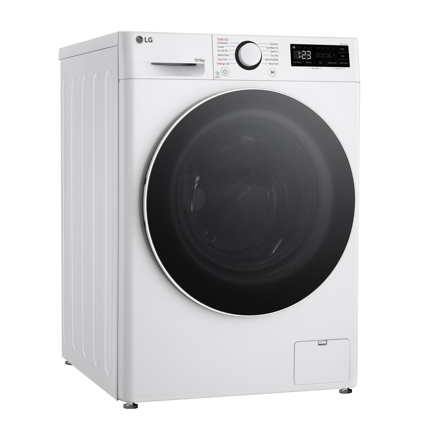 LG FWY706WWTN1 10kg/6kg 1400 Spin Washer Dryer - White thumbnail image