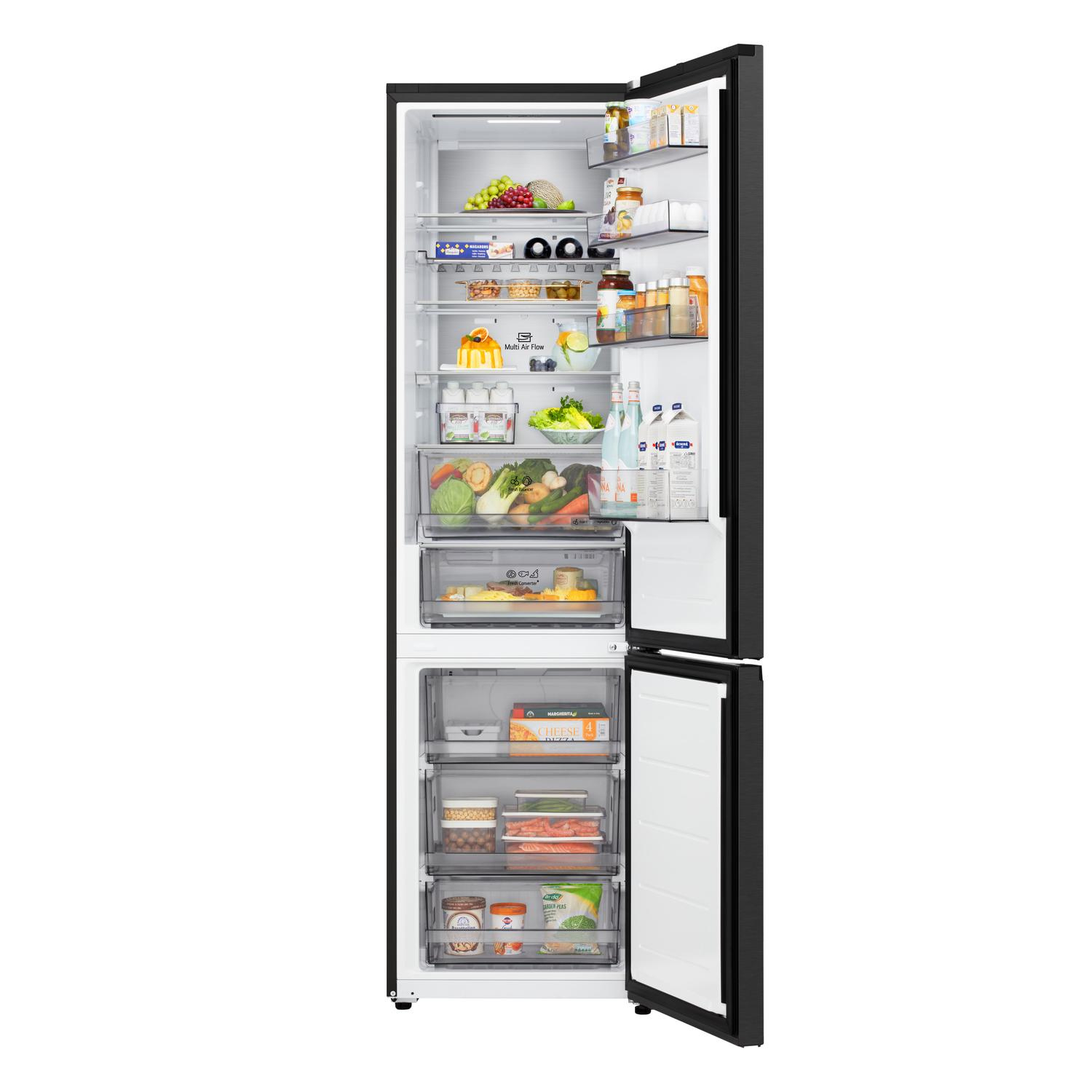 LG GBBS524CEV 59.7cm Frost Free Fridge Freezer - Essence Black Steel thumbnail image