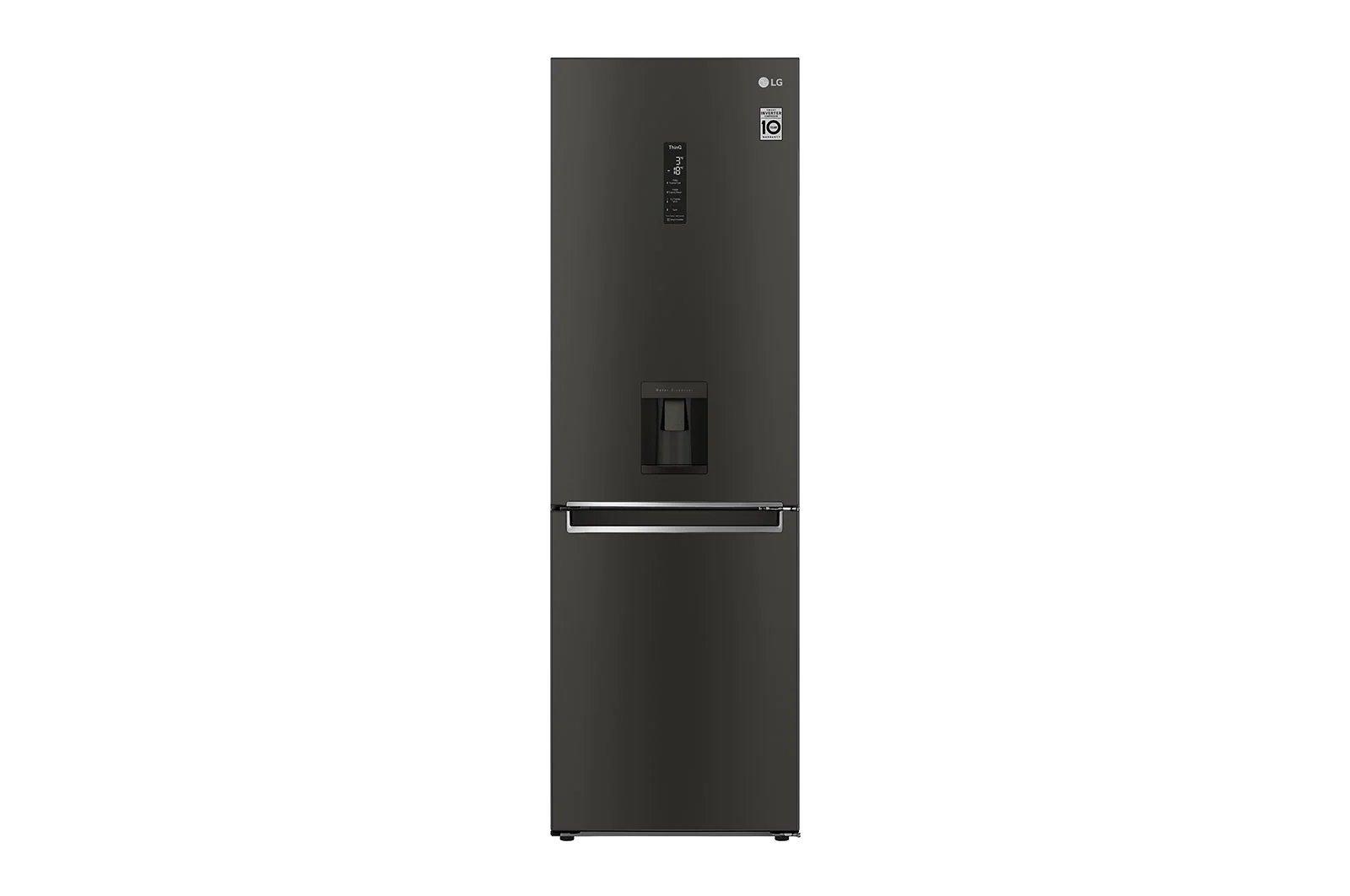 LG GBF61BLHEN 59.5cm 70/30 Frost Free Fridge Freezer - Black Steel thumbnail image