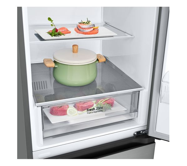 LG NatureFRESH GBV22L0EPY 70/30 Fridge Freezer - Prime Silver thumbnail image