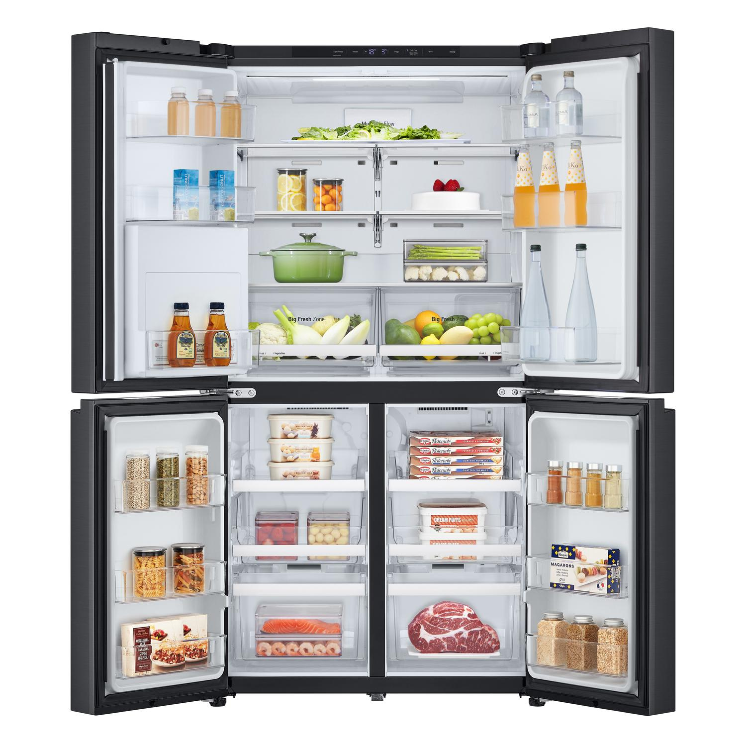LG GMF960EV4E 91.4cm 50/50 Frost Free American Fridge Freezer - Essence Black Steel thumbnail image