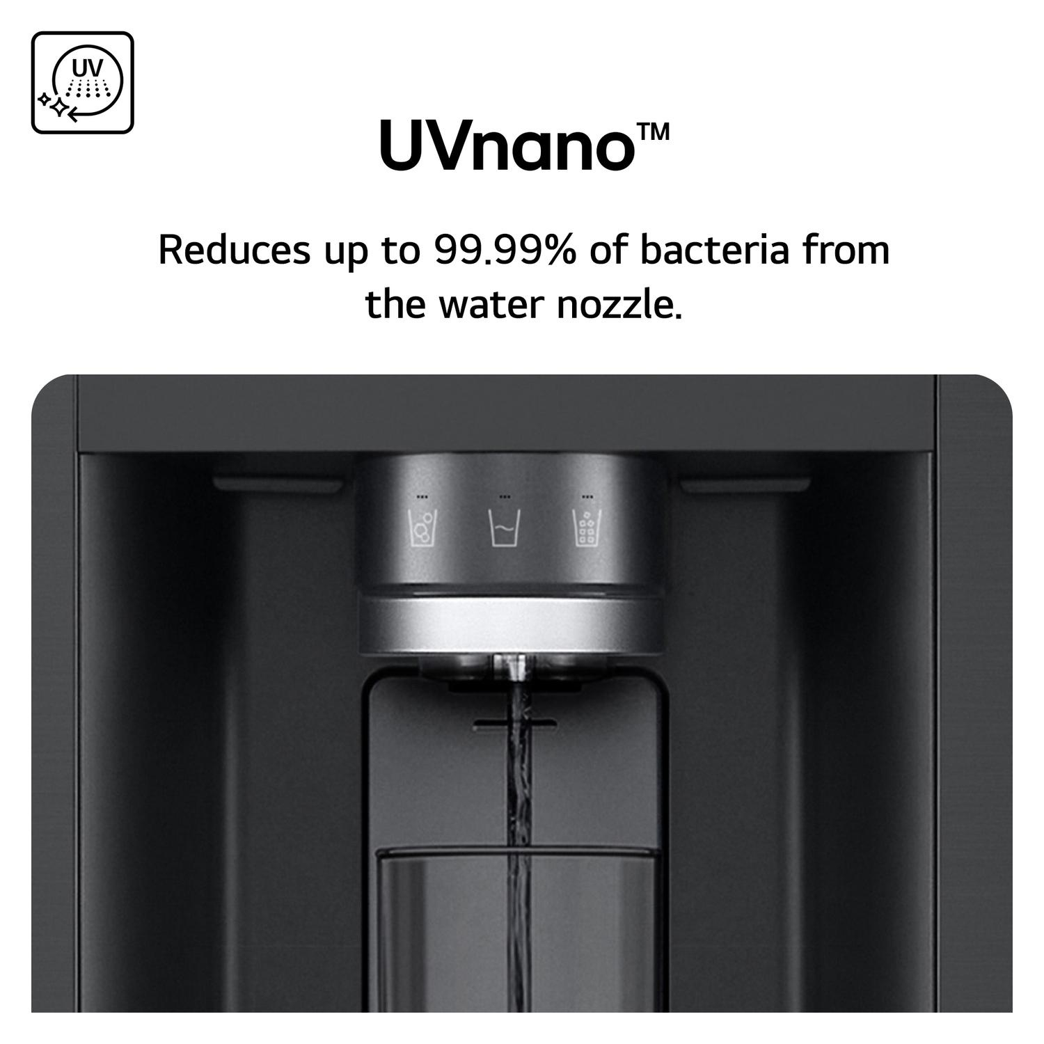 LG GMF960EV4E 91.4cm 50/50 Frost Free American Fridge Freezer - Essence Black Steel thumbnail image