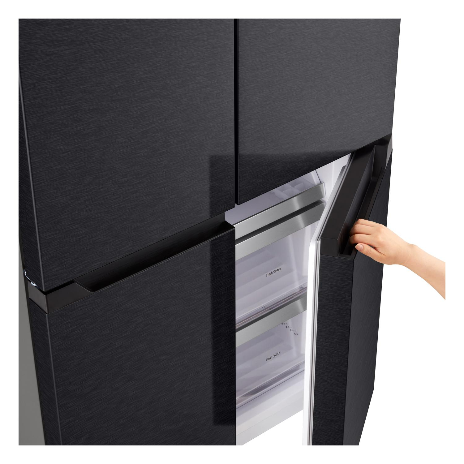 LG GMM42ABBEH No Frost American Fridge Freezer - Matte Black thumbnail image