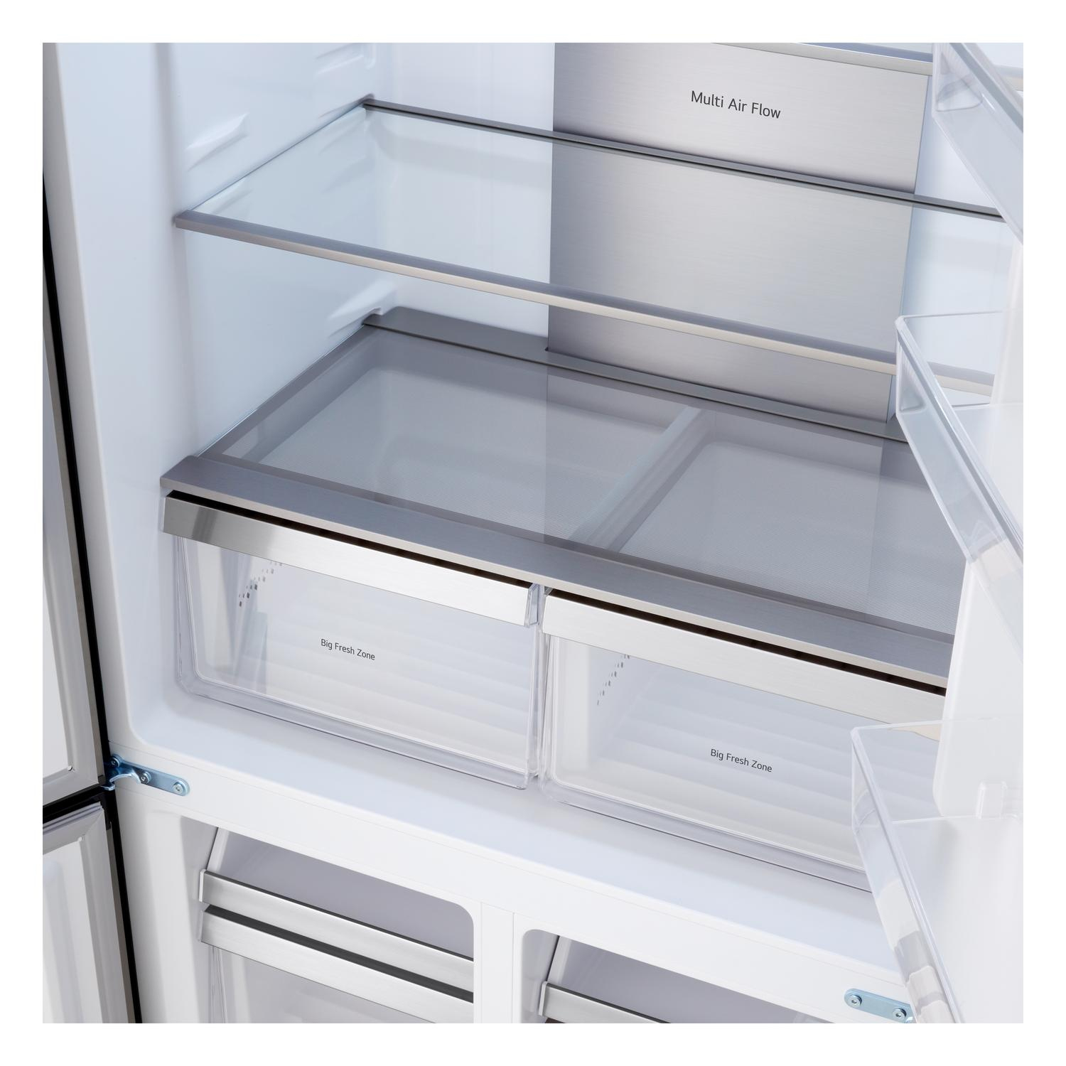 LG GMM42ABBEH No Frost American Fridge Freezer - Matte Black thumbnail image