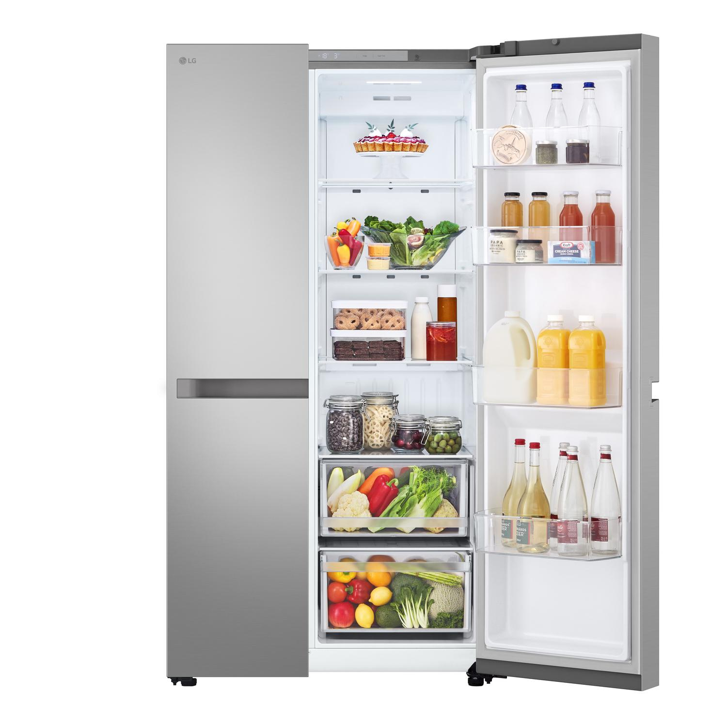 LG GSBC40PYPE 91.3cm 60/40 Frost Free American Fridge Freezer - Prime Silver thumbnail image