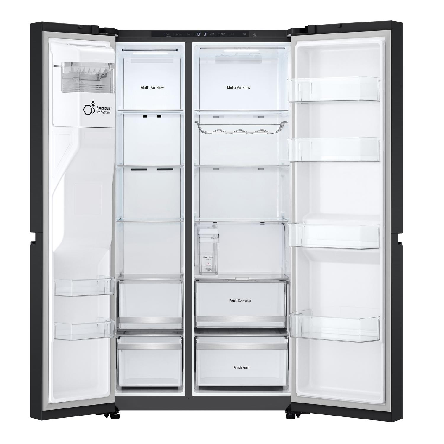 LG GSLE81EPBD 91.3cm Total No Frost American Fridge Freezer - Essence Matte Black thumbnail image