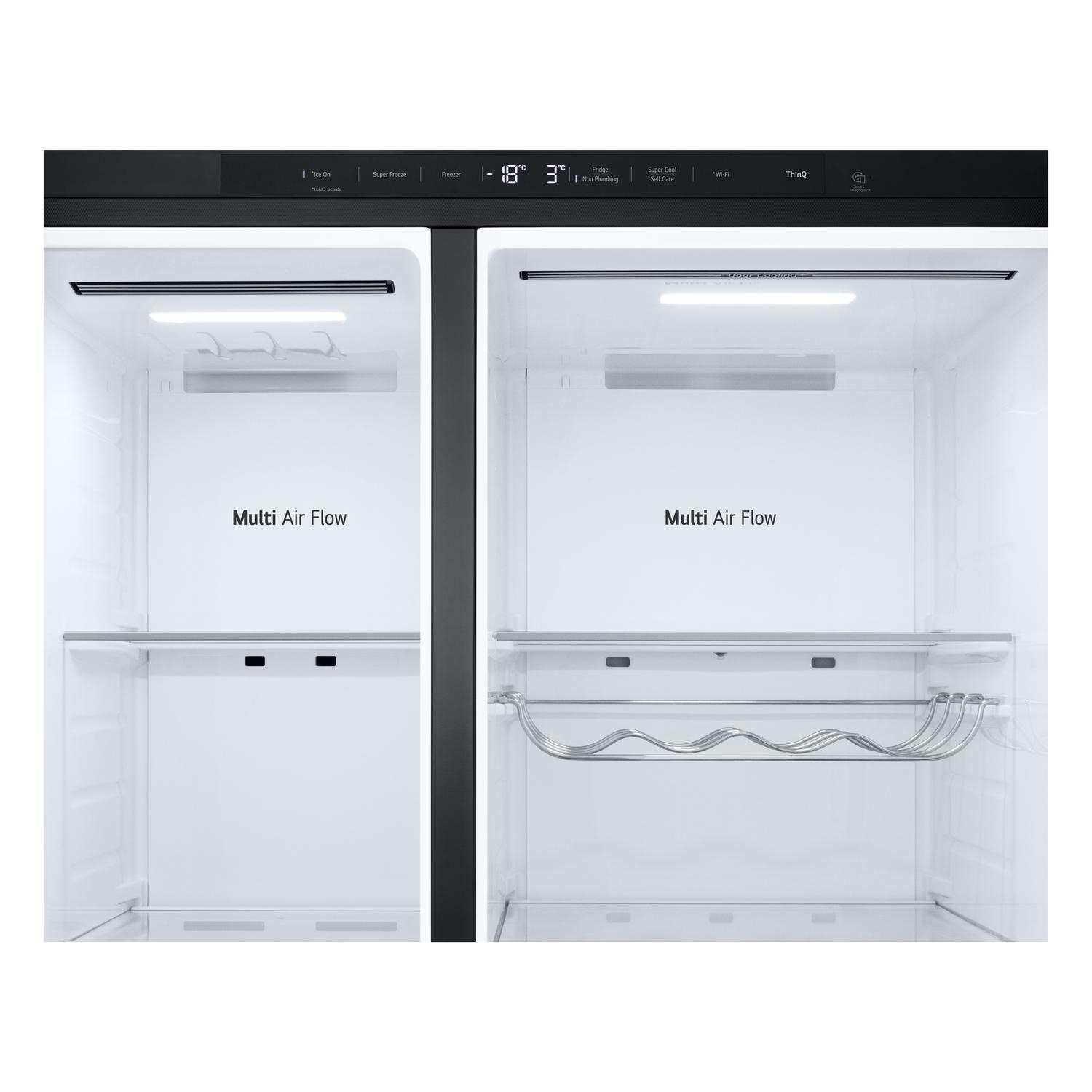 LG GSLE81EPBD 91.3cm Total No Frost American Fridge Freezer - Essence Matte Black thumbnail image