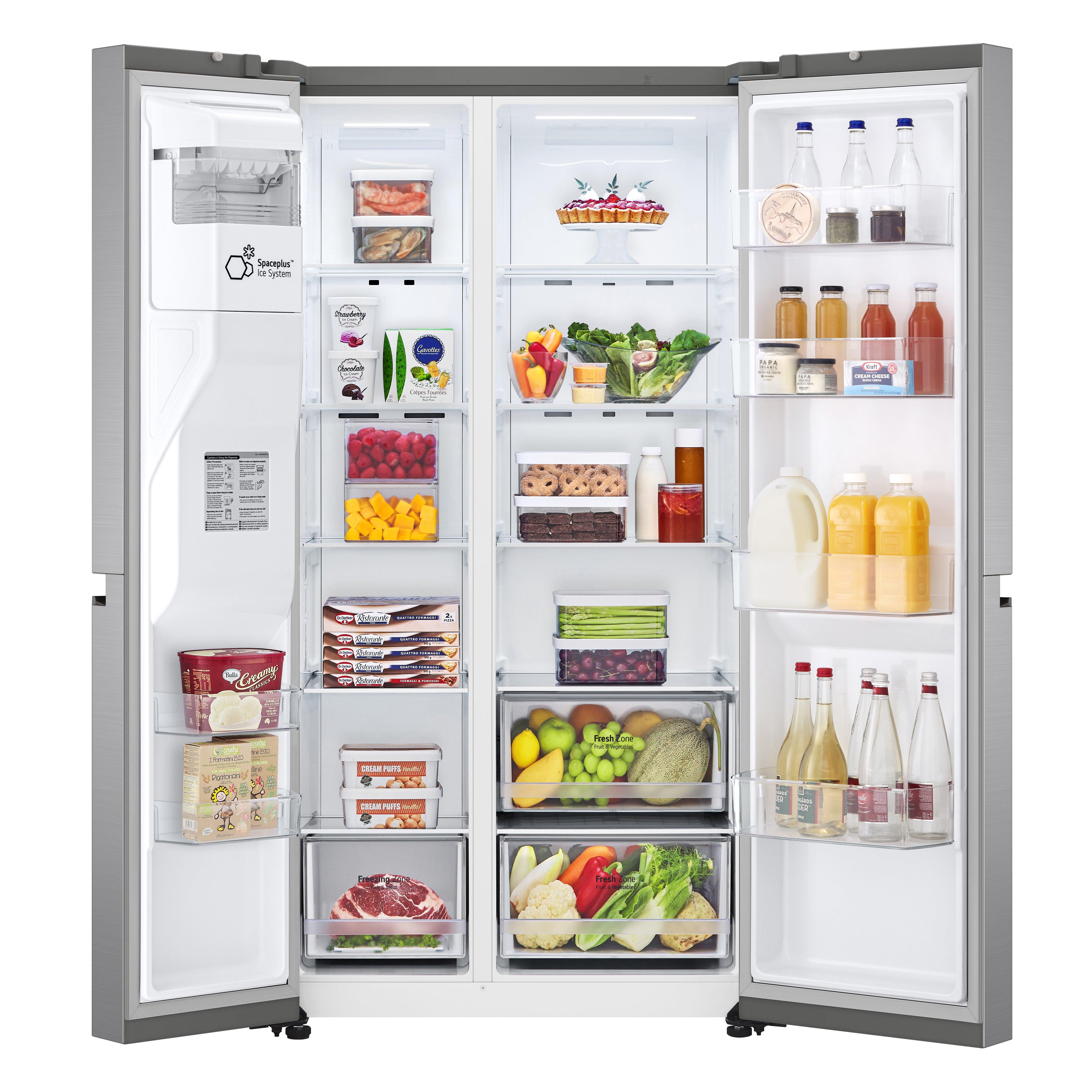 LG GSLV50PZXL 91.3cm Plumbed Frost Free American Style Fridge Freezer - Shiny Steel thumbnail image