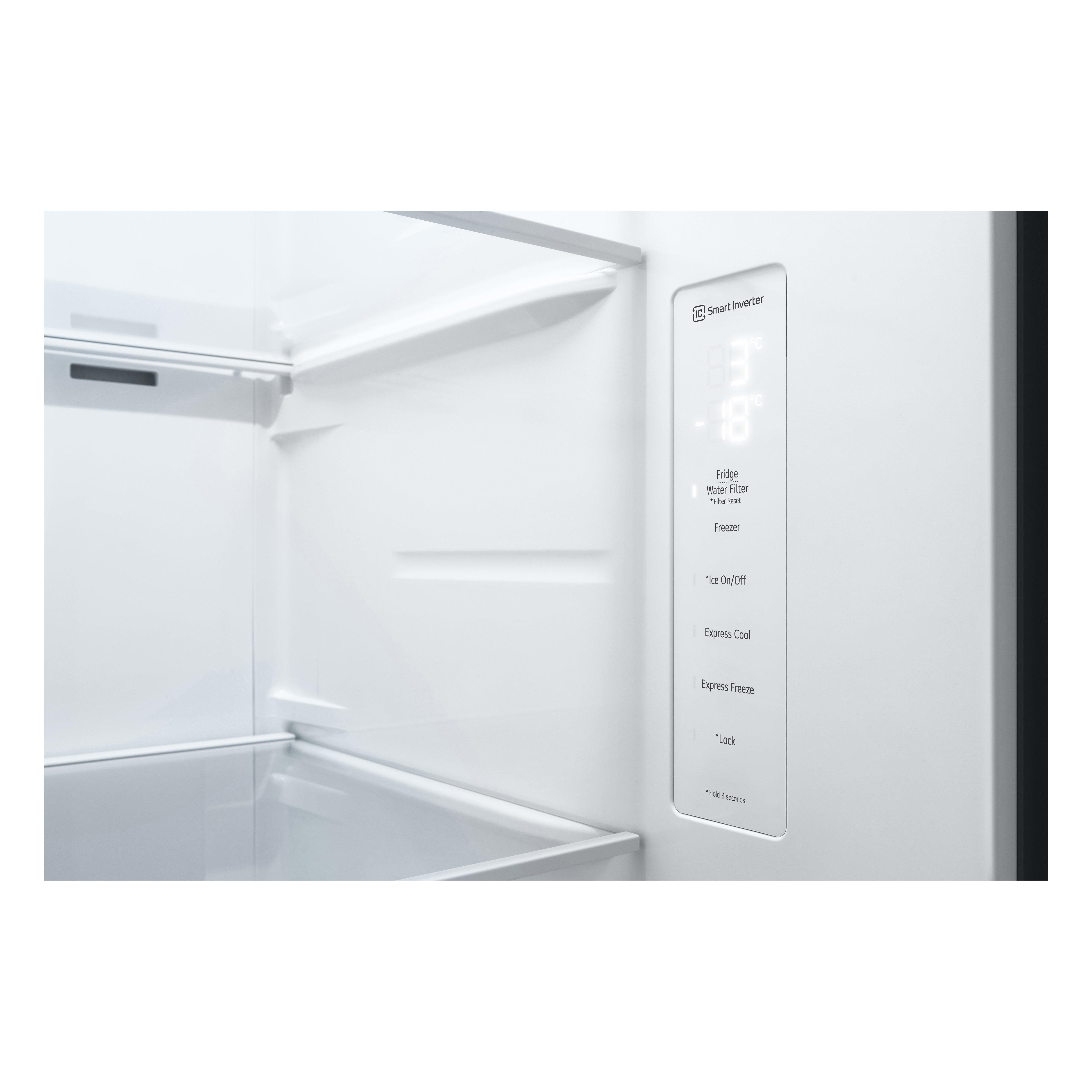 LG GSLV50PZXL 91.3cm Plumbed Frost Free American Style Fridge Freezer - Shiny Steel thumbnail image