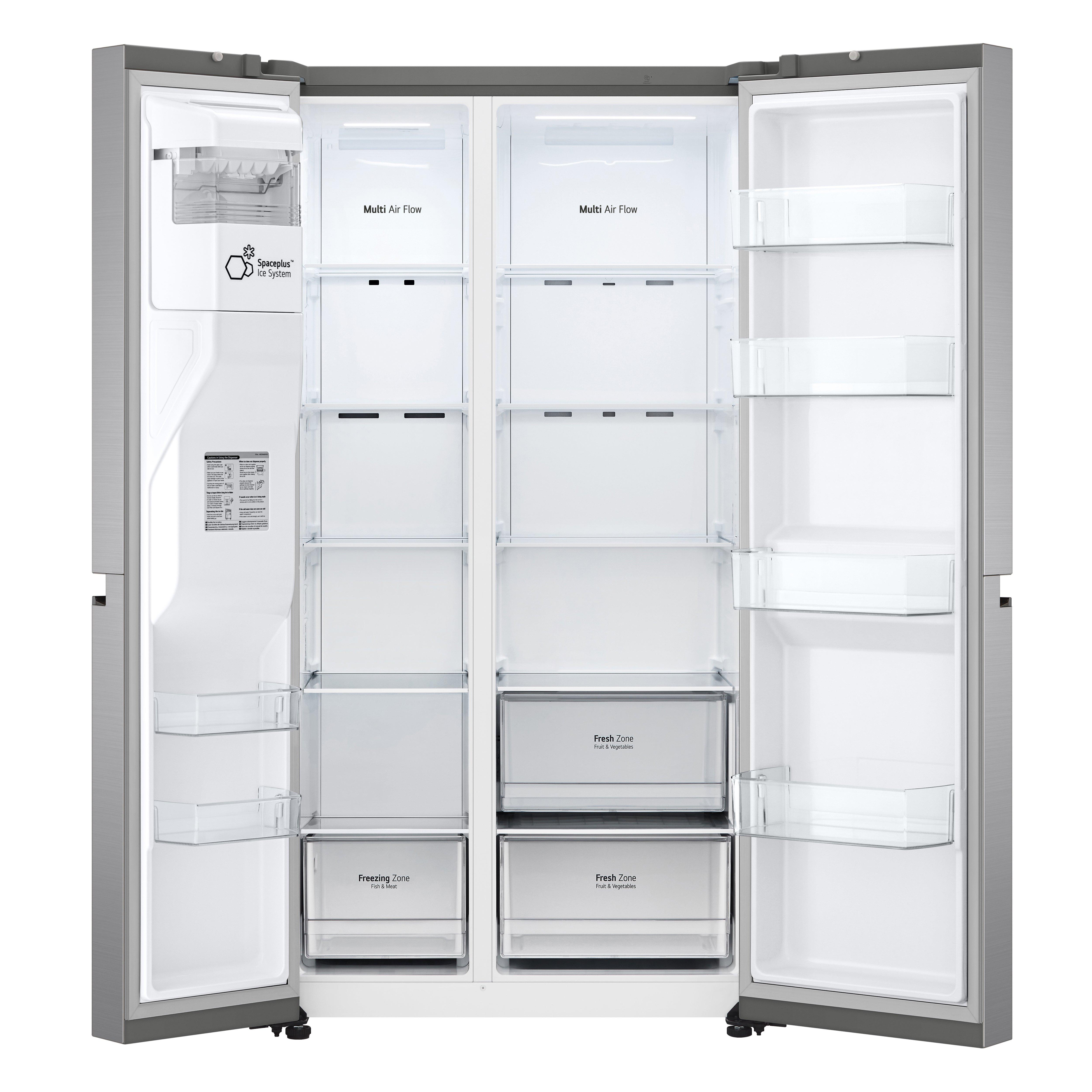 LG GSLV50PZXL 91.3cm Plumbed Frost Free American Style Fridge Freezer - Shiny Steel thumbnail image