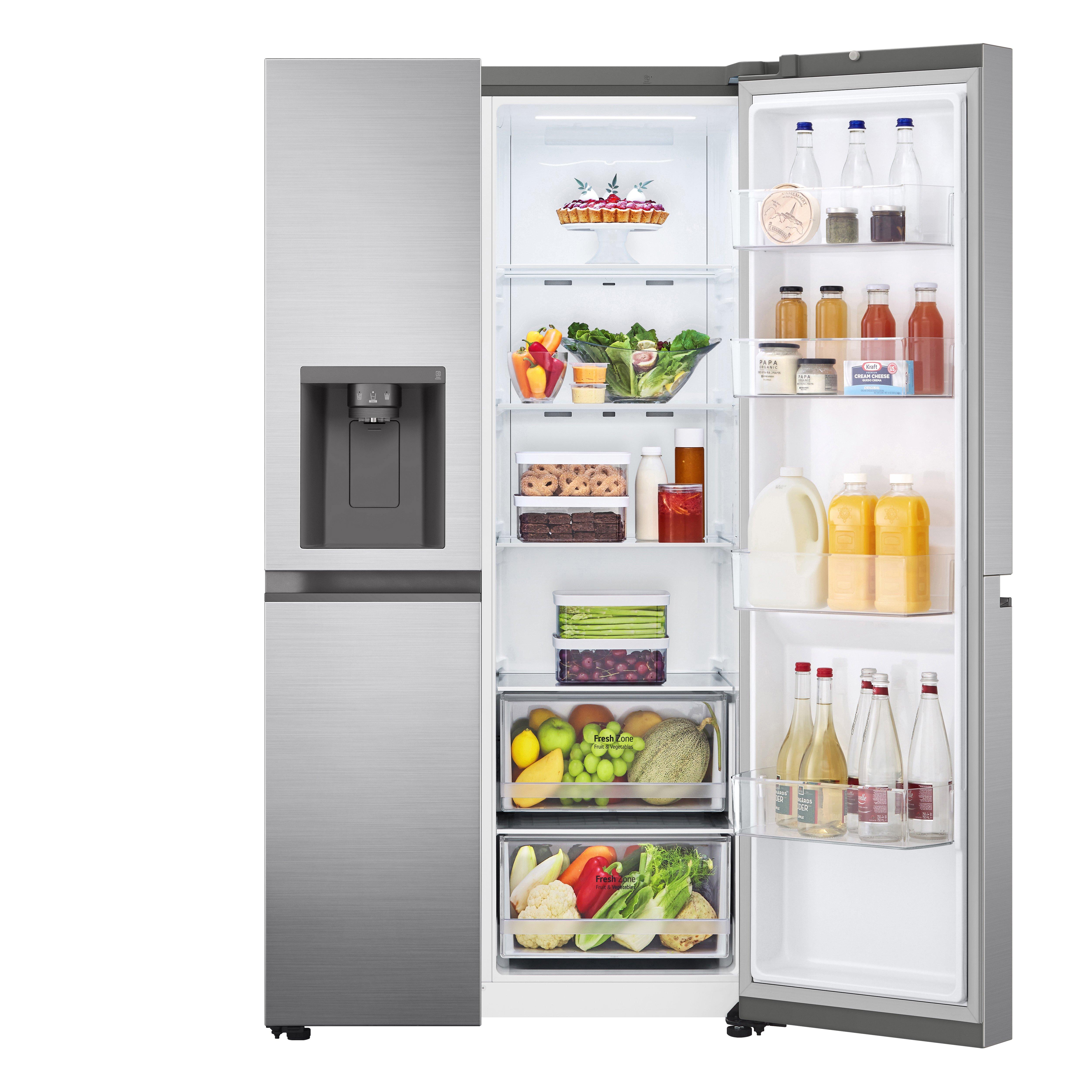 LG GSLV50PZXL 91.3cm Plumbed Frost Free American Style Fridge Freezer - Shiny Steel thumbnail image