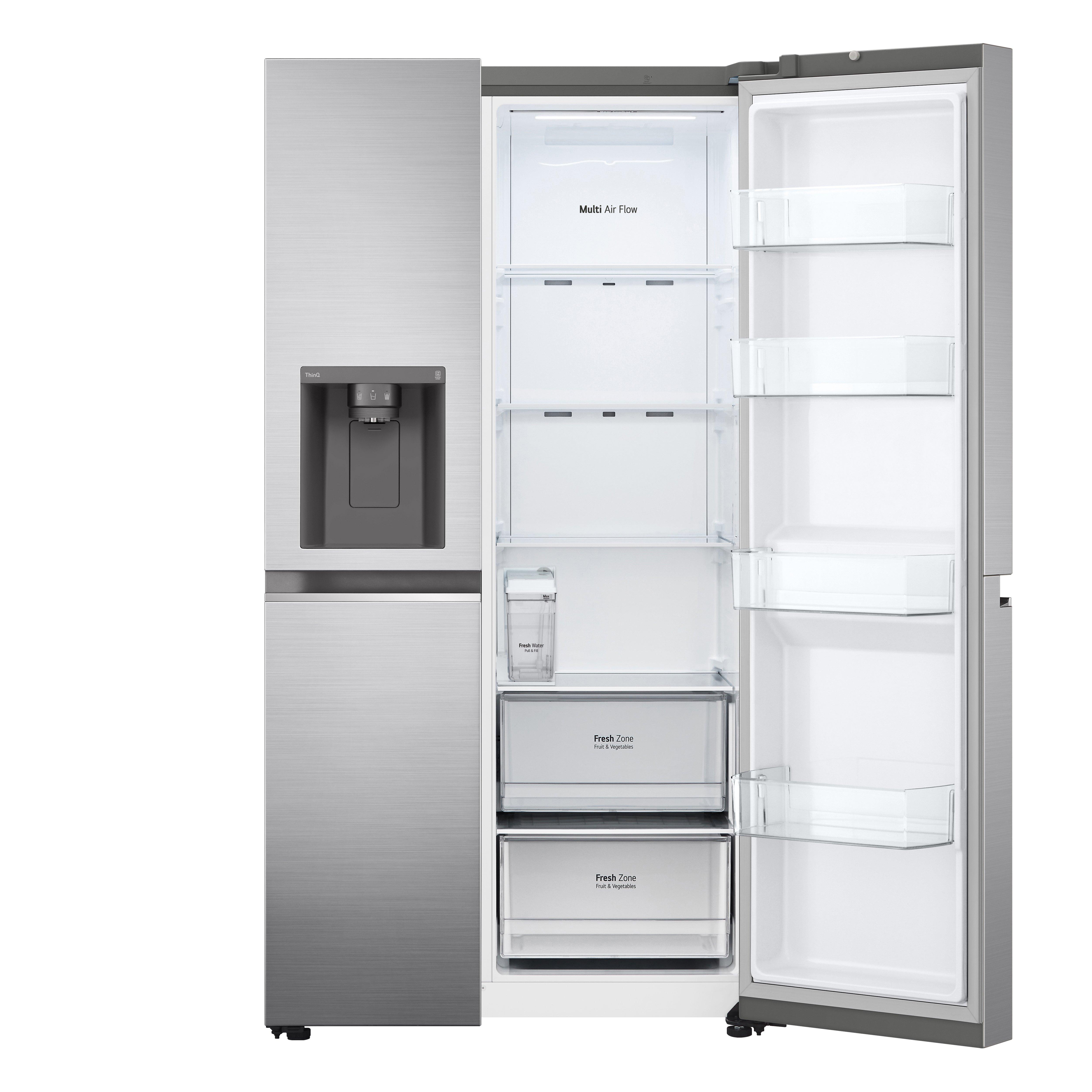 LG GSLV71PZTD 91.3cm Frost Free American Style Fridge Freezer - Shiny Steel thumbnail image