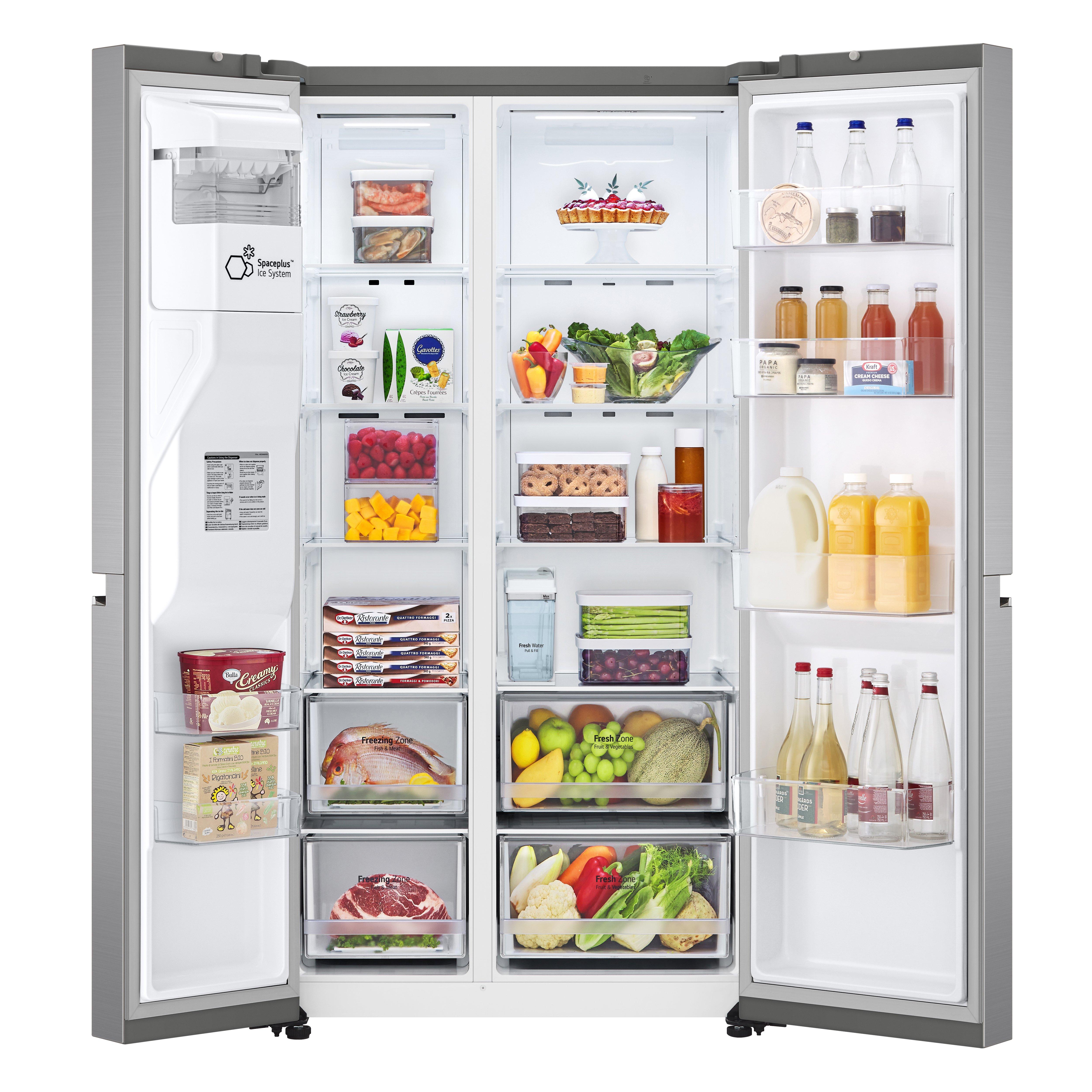 LG GSLV71PZTD 91.3cm Frost Free American Style Fridge Freezer - Shiny Steel thumbnail image
