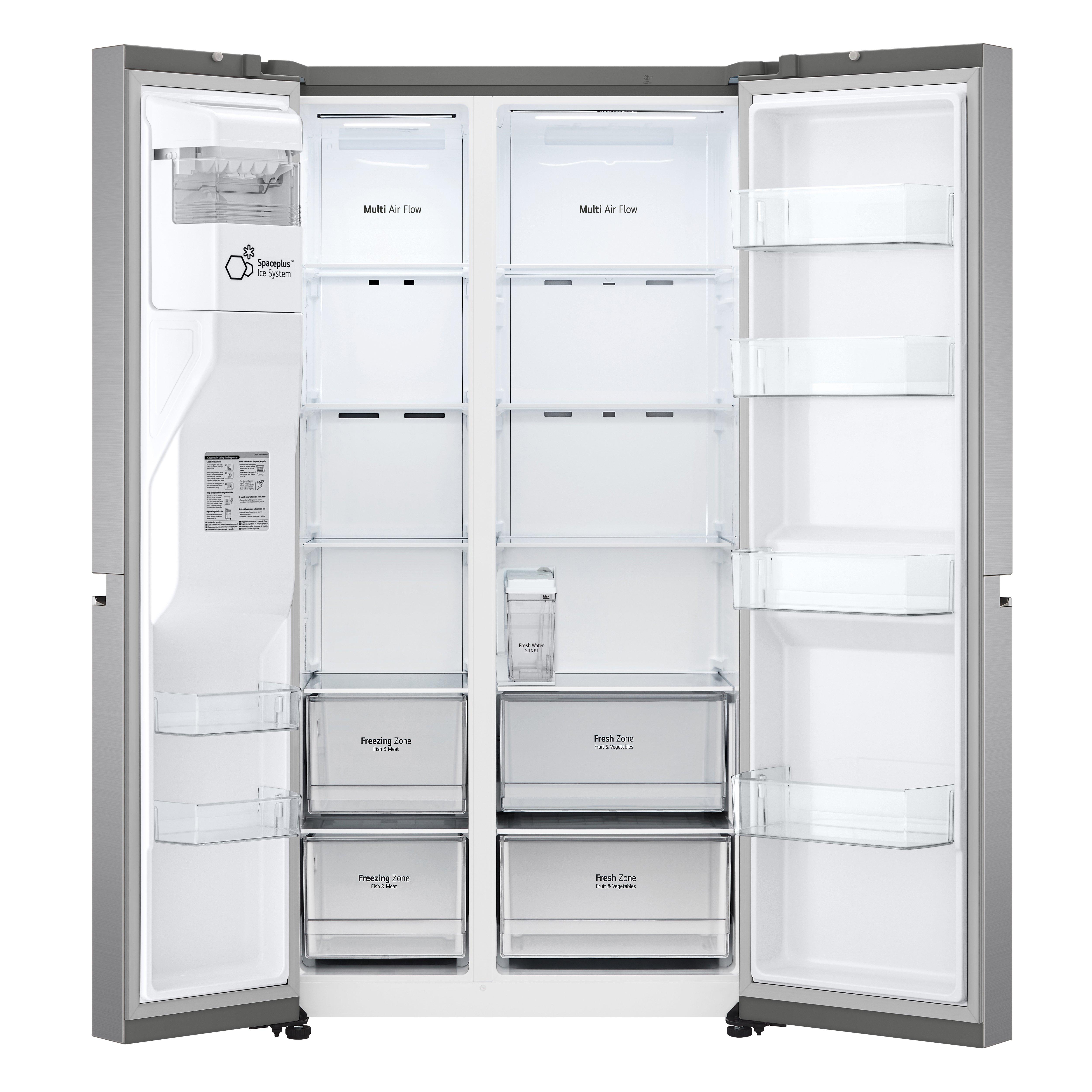 LG GSLV71PZTD 91.3cm Frost Free American Style Fridge Freezer - Shiny Steel thumbnail image