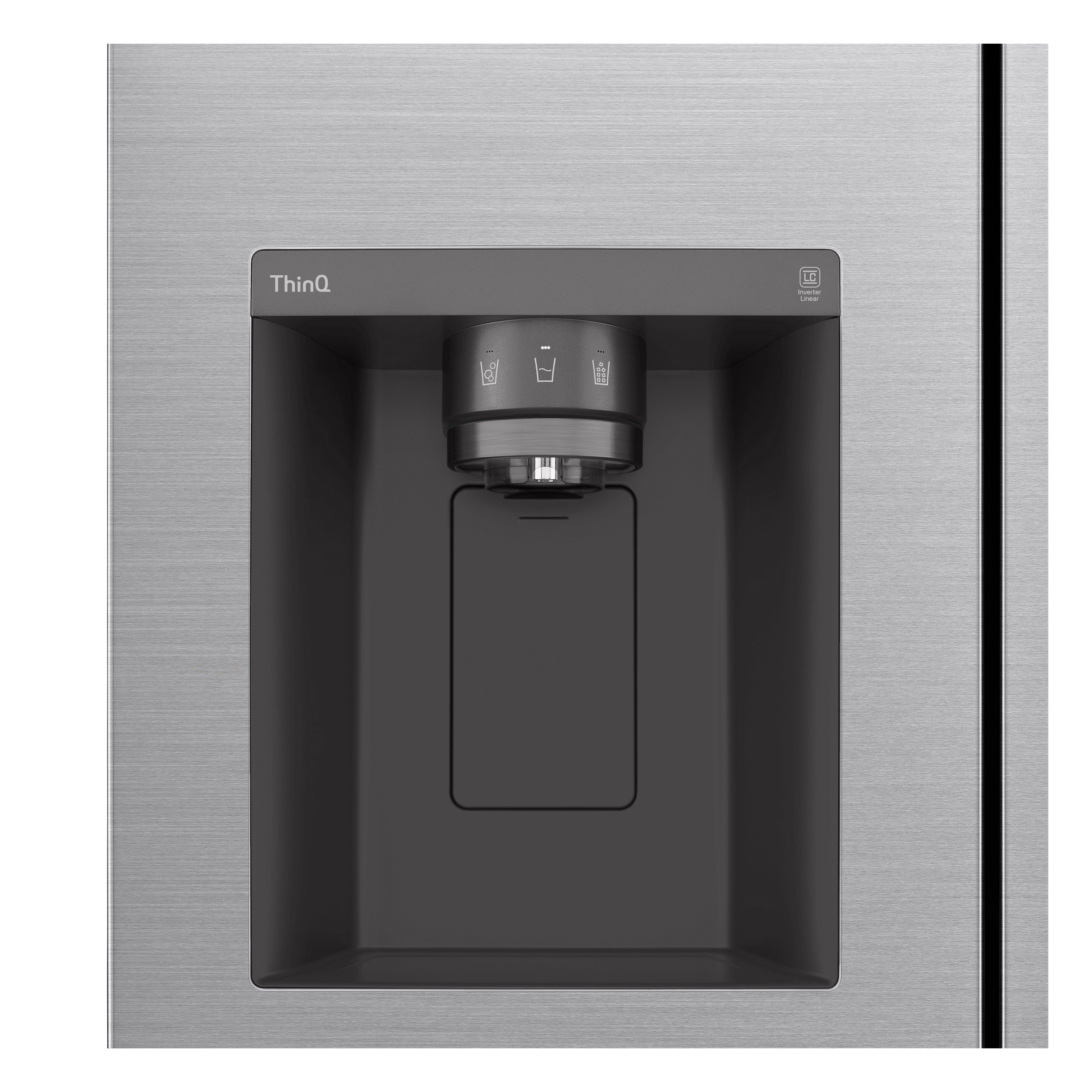 LG GSLV71PZTD 91.3cm Frost Free American Style Fridge Freezer - Shiny Steel thumbnail image