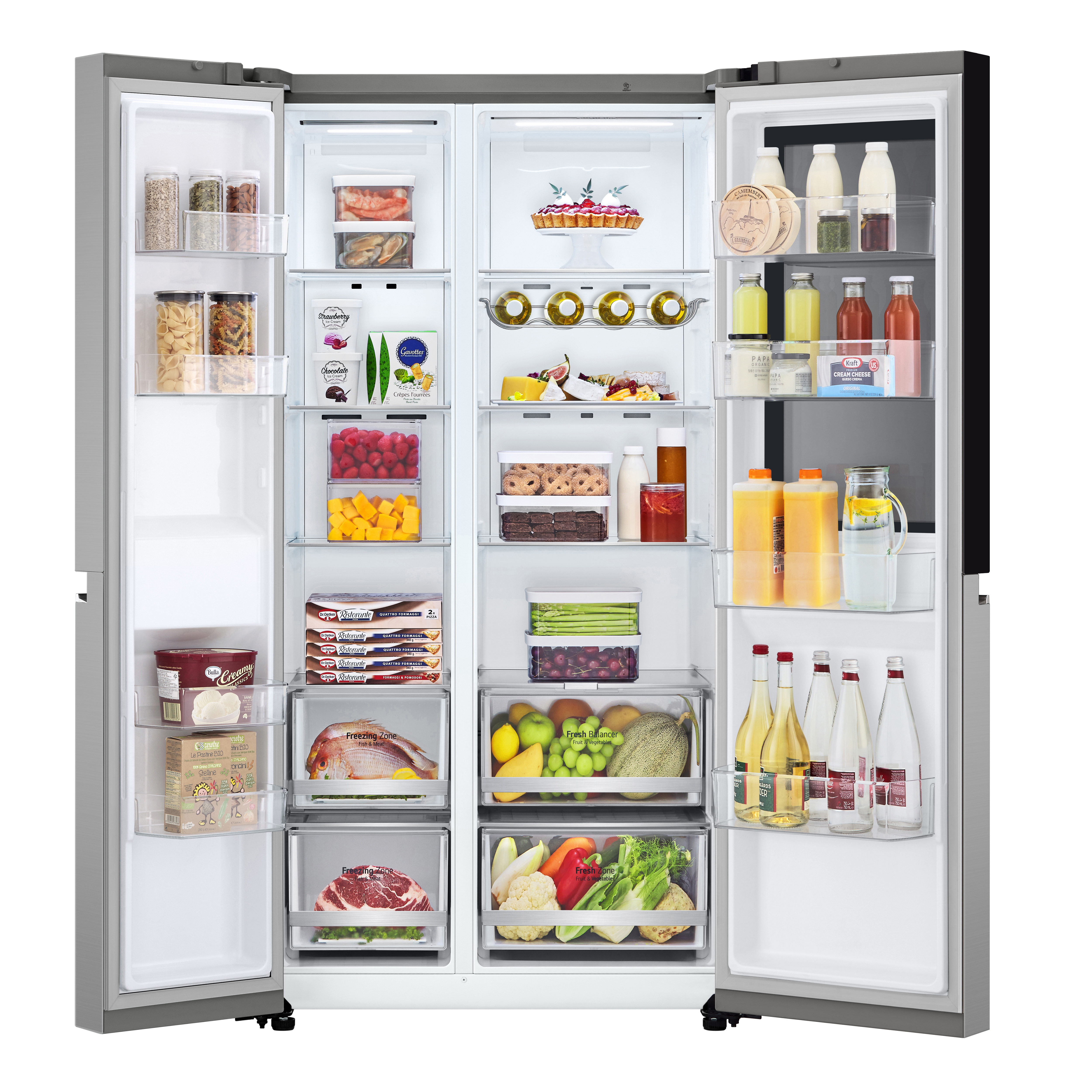 LG GSVV80PYLL 91.3cm 50/50 Frost Free American Fridge Freezer - Prime Silver thumbnail image