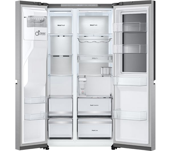 LG GSXE91BSAD Side By Side 91.3cm Non Plumbed - Fridge Freezer - Brushed Steel thumbnail image