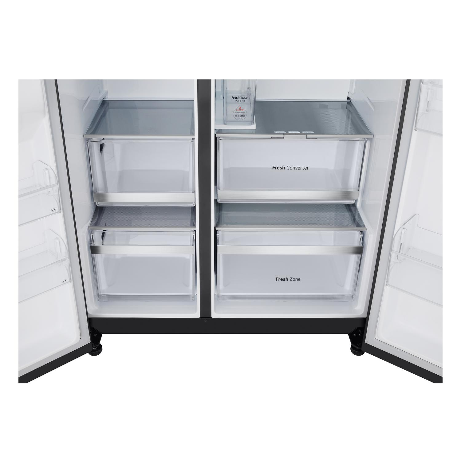 LG GSXE91EVAD 91.3cm Frost Free American Fridge Freezer - Essence Black Steel thumbnail image