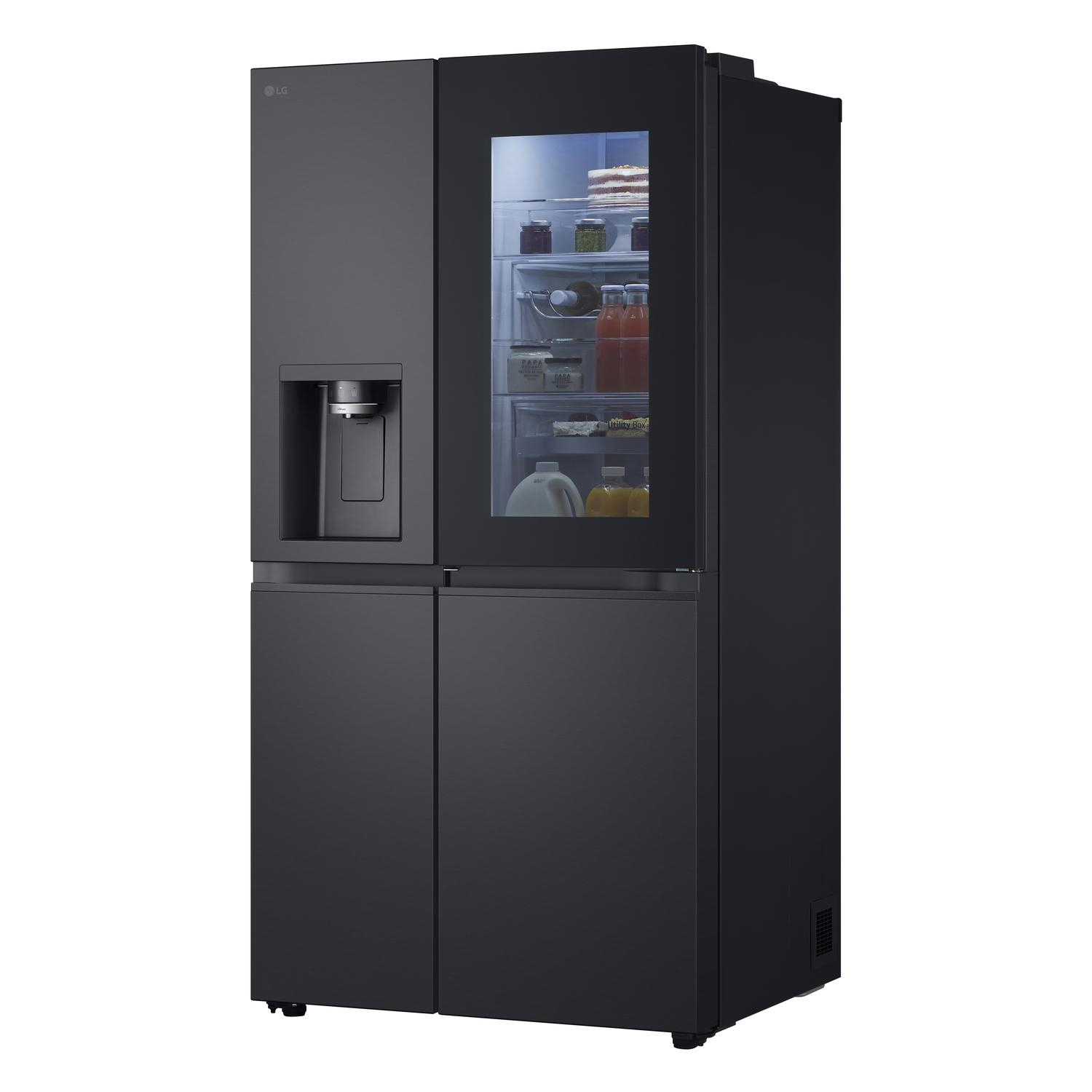 LG GSXE91EVAD 91.3cm Frost Free American Fridge Freezer - Essence Black Steel thumbnail image