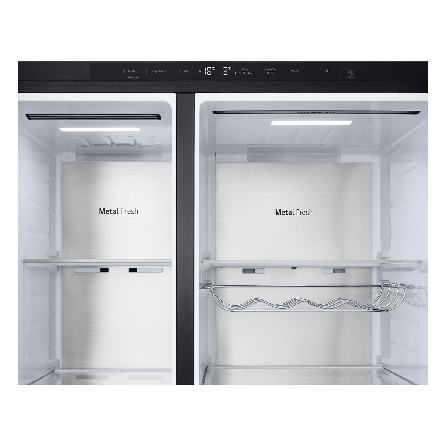 LG GSXE91EVAD 91.3cm Frost Free American Fridge Freezer - Essence Black Steel thumbnail image