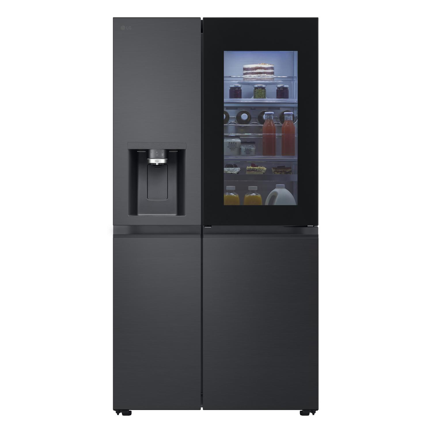 LG GSXE91EVAD 91.3cm Frost Free American Fridge Freezer - Essence Black Steel thumbnail image