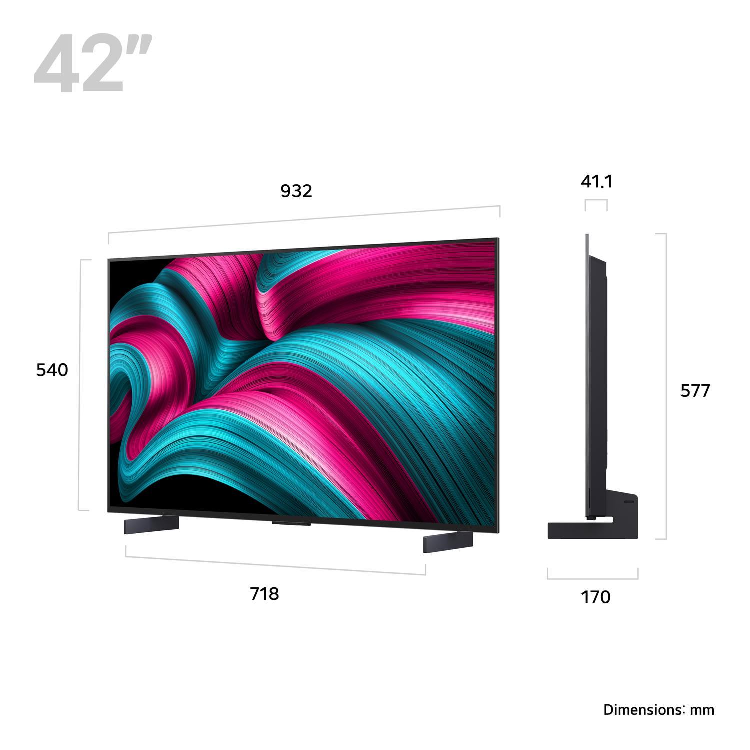 LG OLED42C55LA.AEK 42" 4K Ultra HD OLED evo AI C5 Smart TV thumbnail image