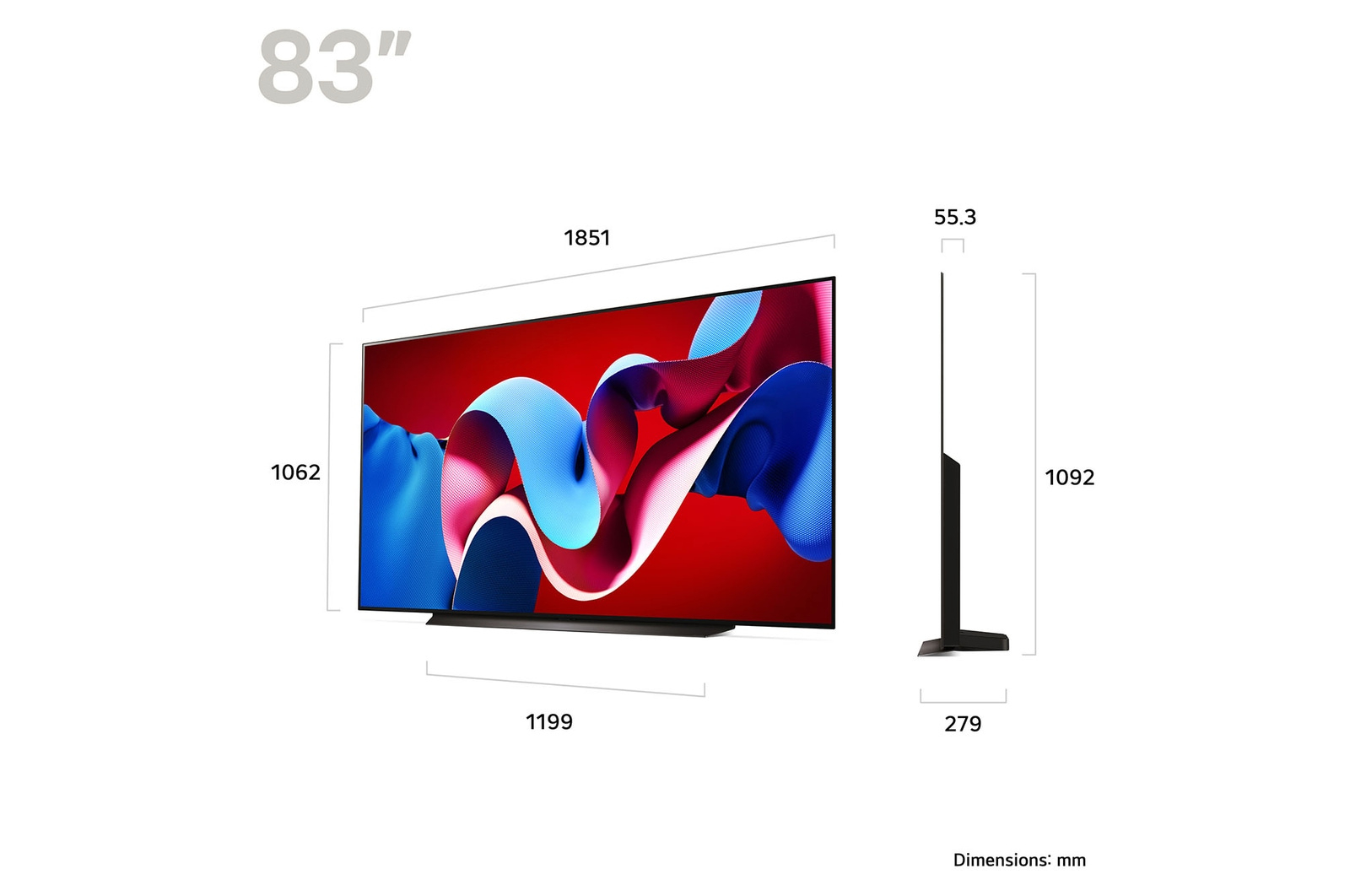 LG OLED83C44LA.AEK 83" 4K OLED Evo C4 Smart TV - Umber Brown thumbnail image