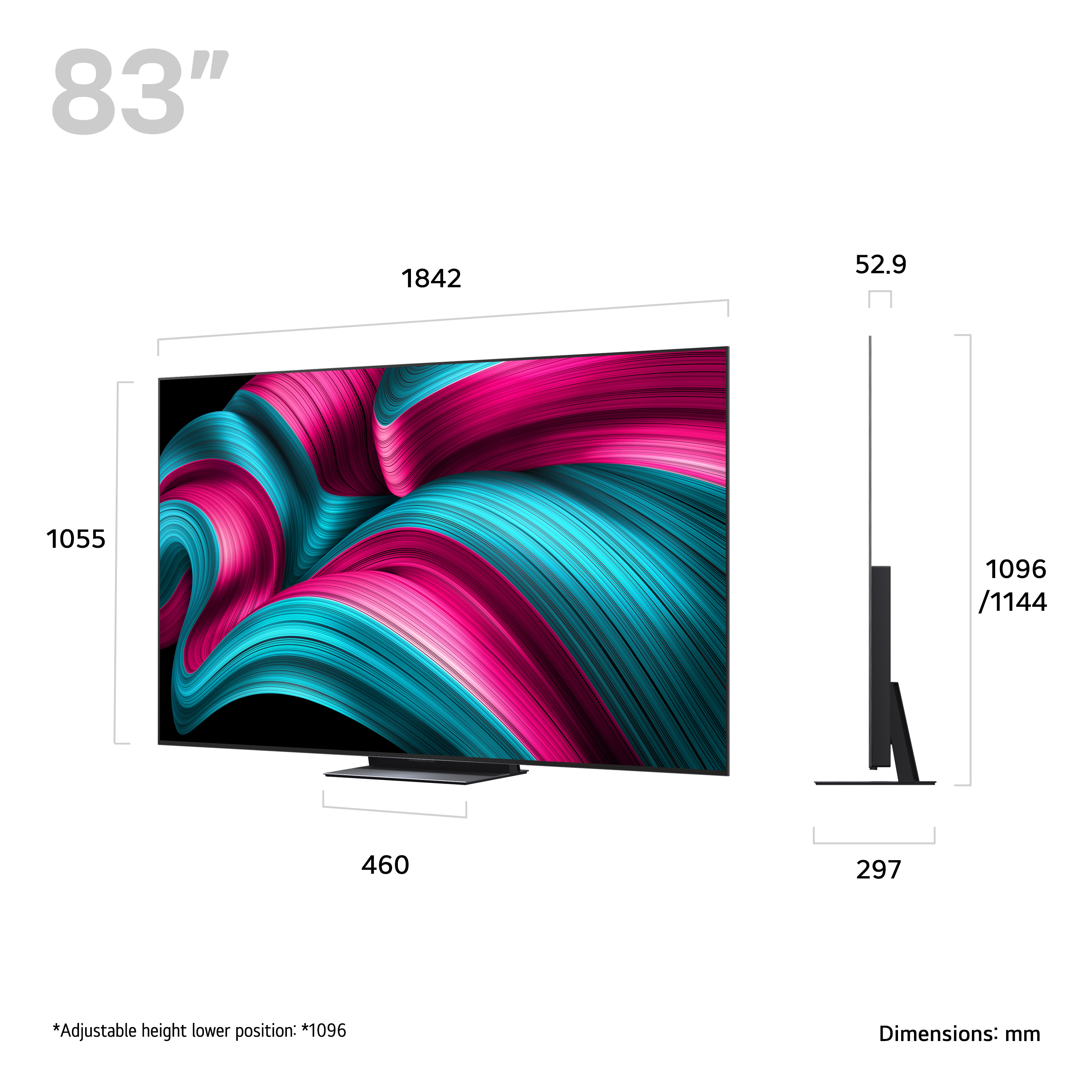 LG OLED83C54LA.AEK 83" 4K Ultra HD OLED evo AI C5 Smart TV thumbnail image