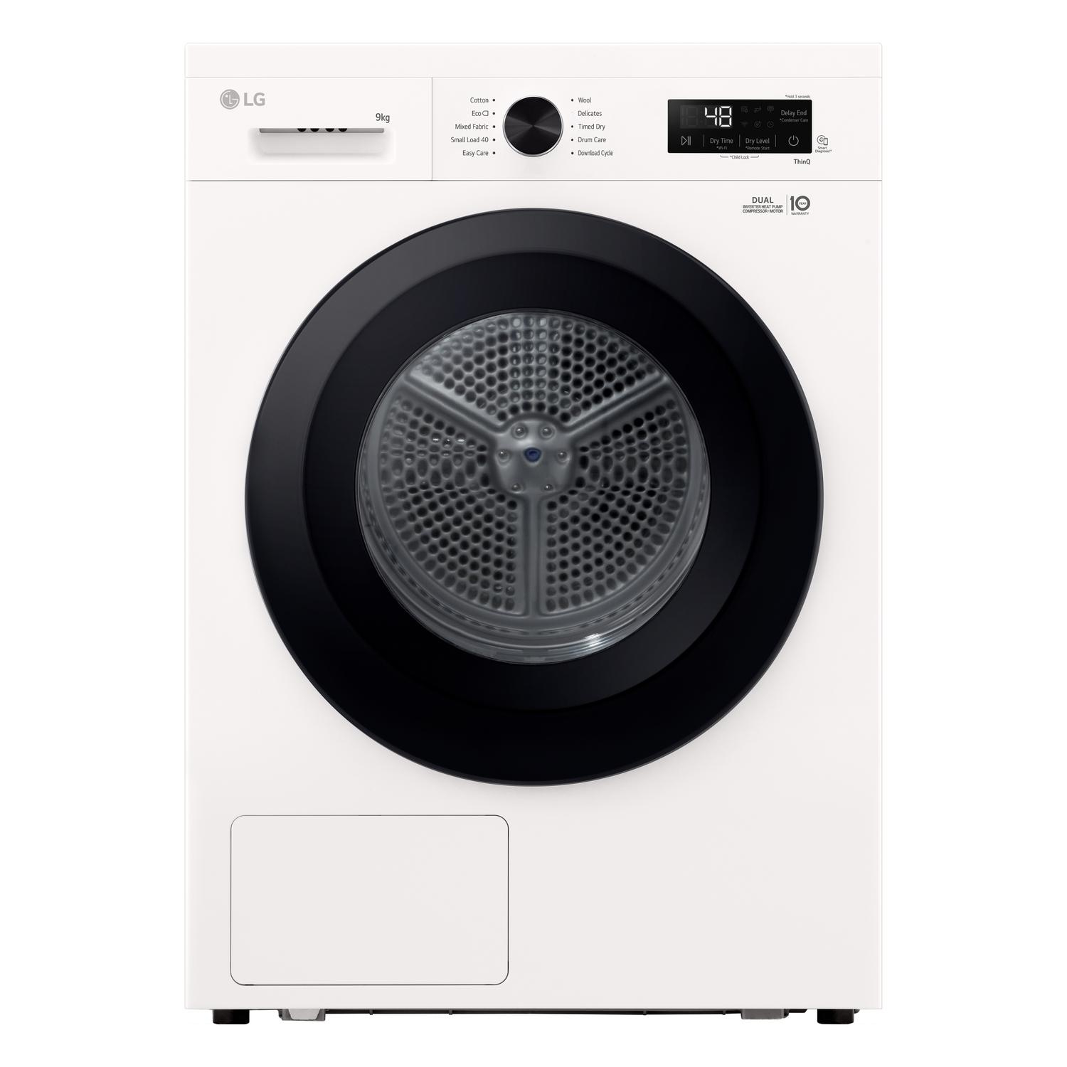 LG Series 2 ThinQ RHX1009NWK 9 kg Heat Pump Tumble Dryer - White thumbnail image