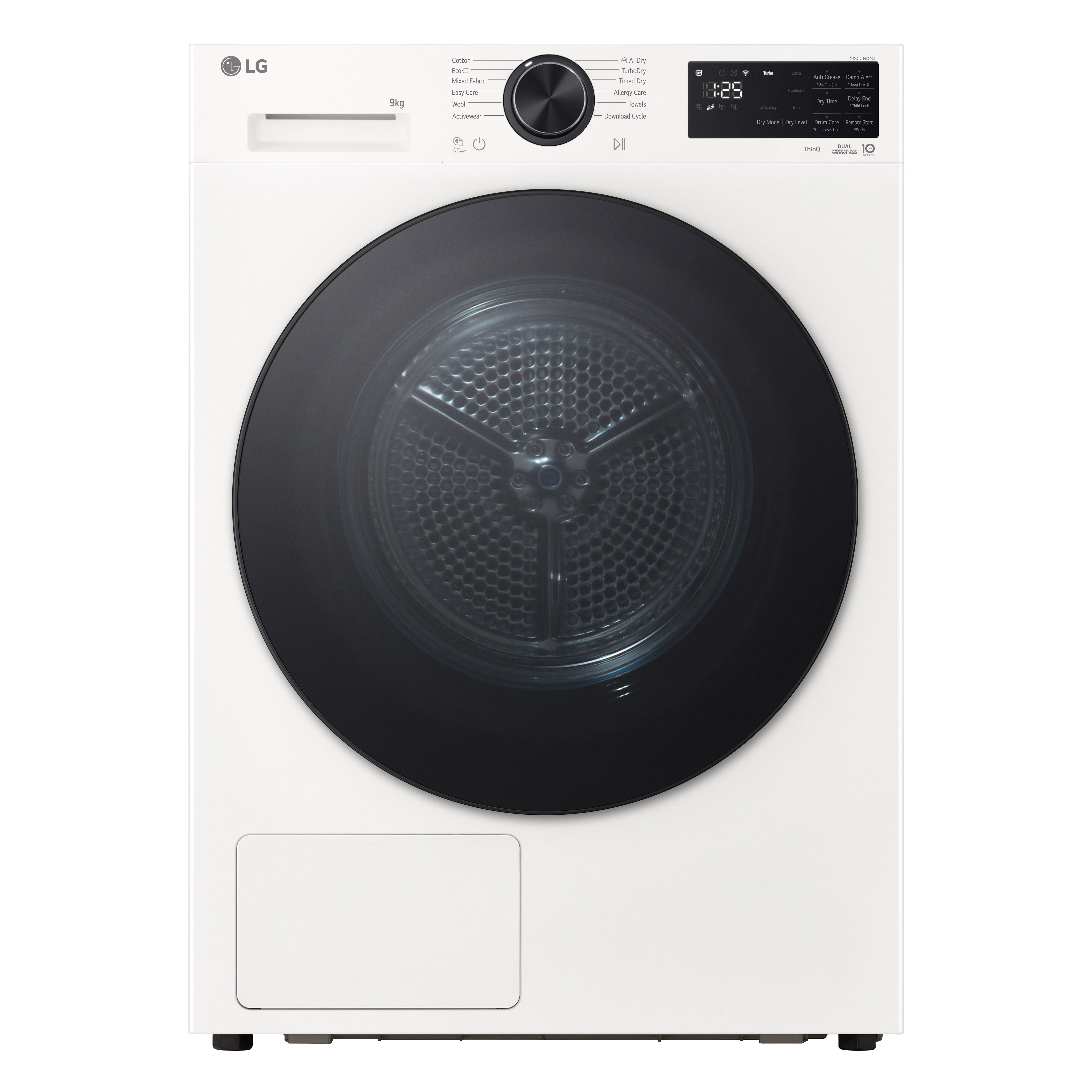 LG Series 5 RHX5009TWB 9kg Heat Pump Tumble Dryer - White thumbnail image