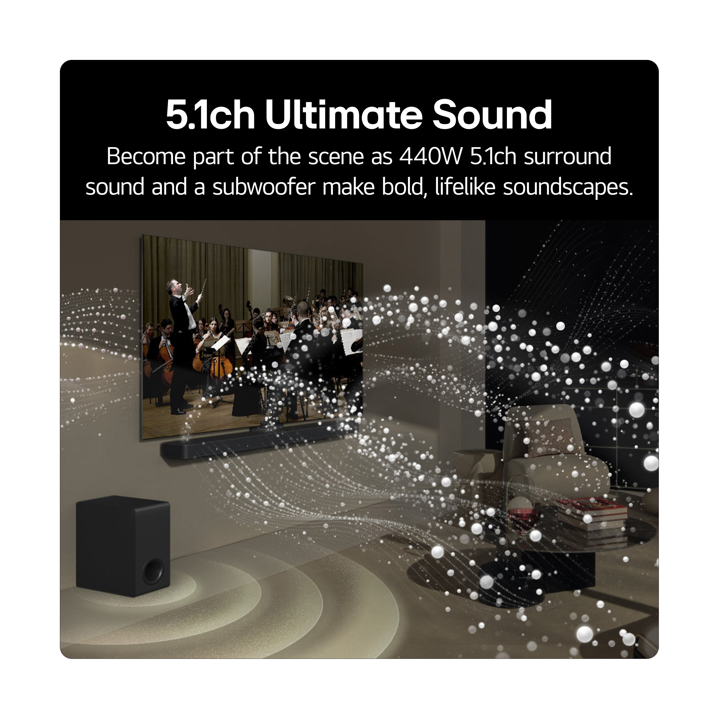 LG US60T Wireless 3.1ch Soundbar & Subwoofer - Black thumbnail image