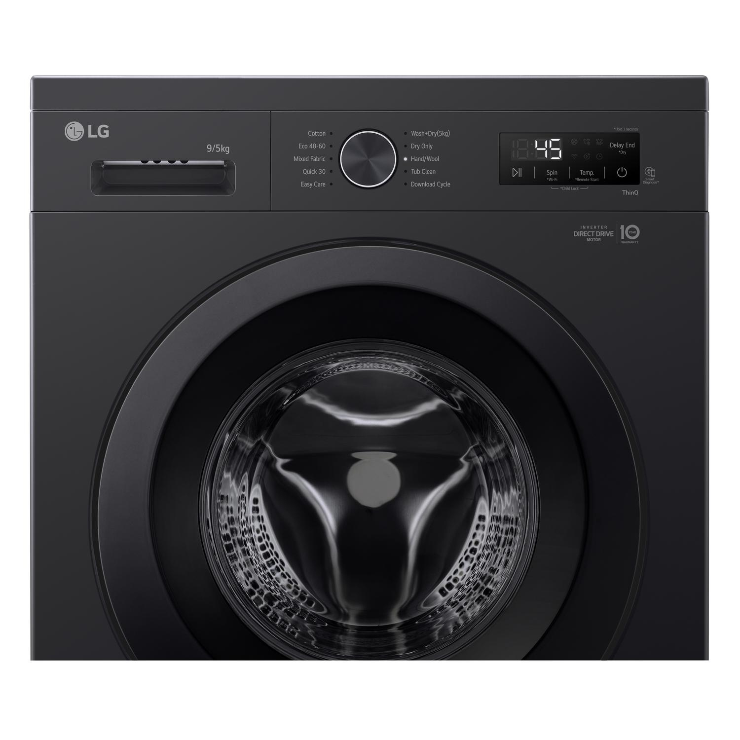 LG Series 2 Direct Drive W4X1095NNK 9 kg Washer Dryer - Onyx Black thumbnail image