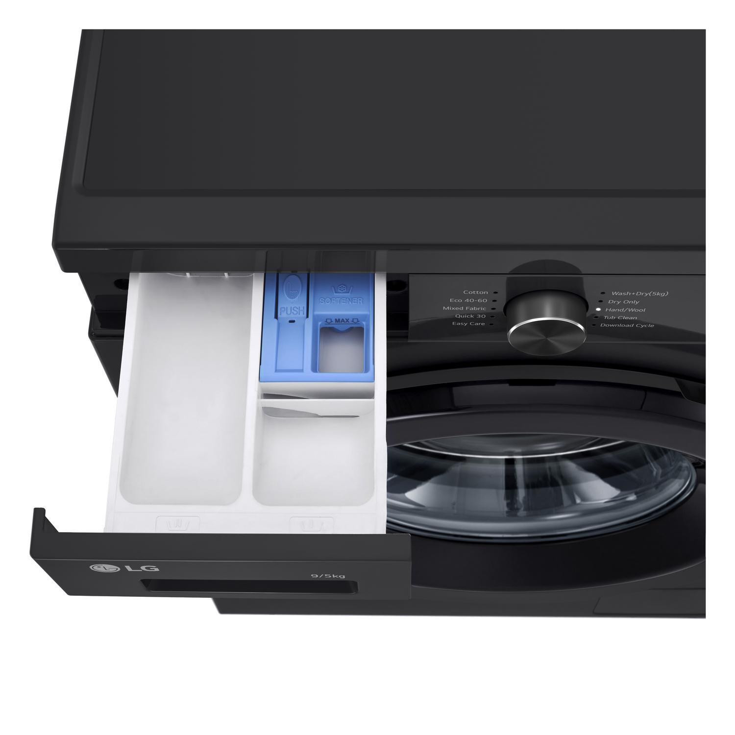 LG Series 2 Direct Drive W4X1095NNK 9 kg Washer Dryer - Onyx Black thumbnail image
