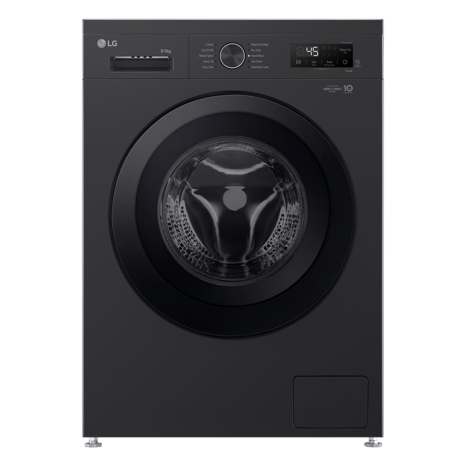 LG Series 2 Direct Drive W4X1095NNK 9 kg Washer Dryer - Onyx Black thumbnail image