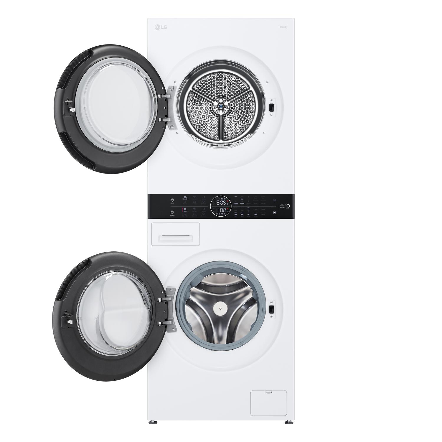 LG WT1210WWF 12kg Wash 10kg Dry 1400rpm Washer Dryer Tower - White thumbnail image