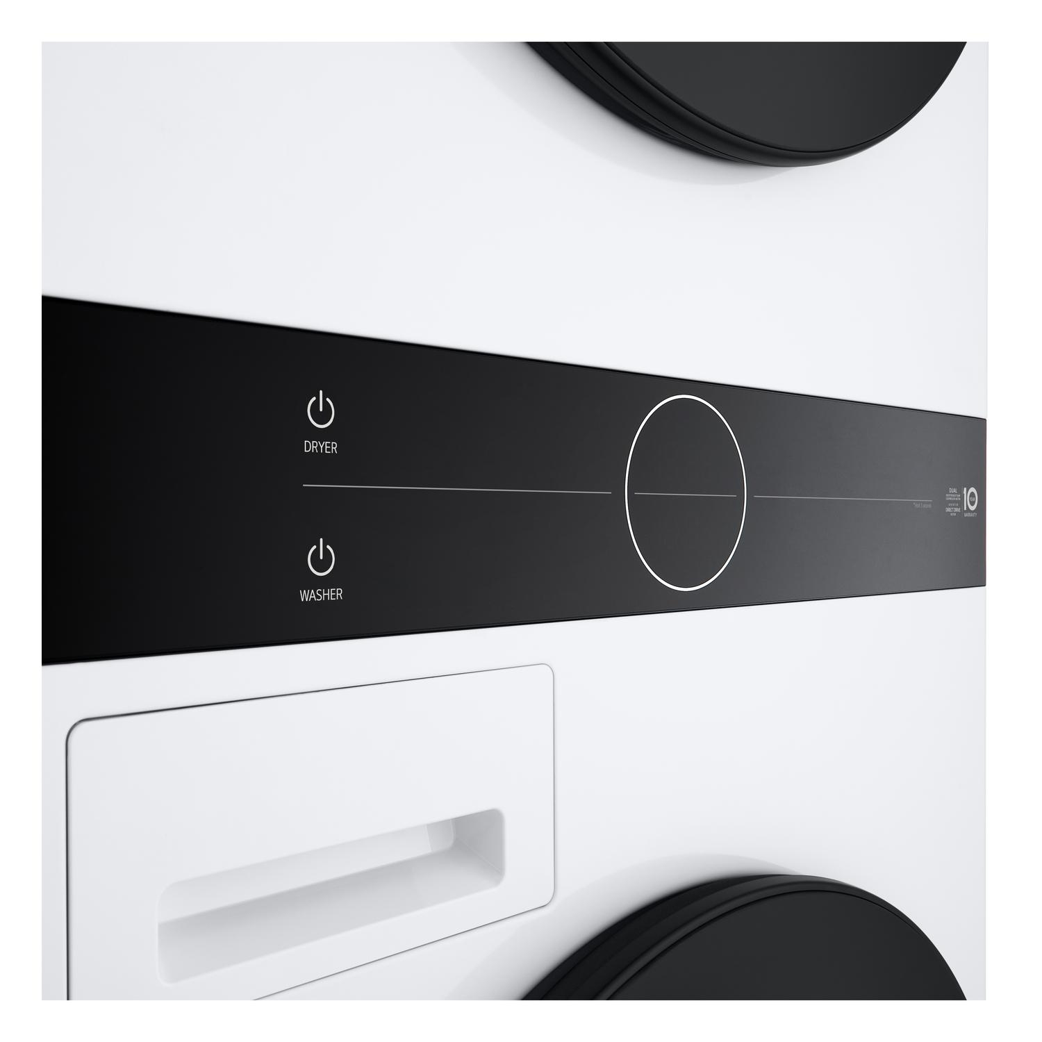 LG WT1210WWF 12kg Wash 10kg Dry 1400rpm Washer Dryer Tower - White thumbnail image