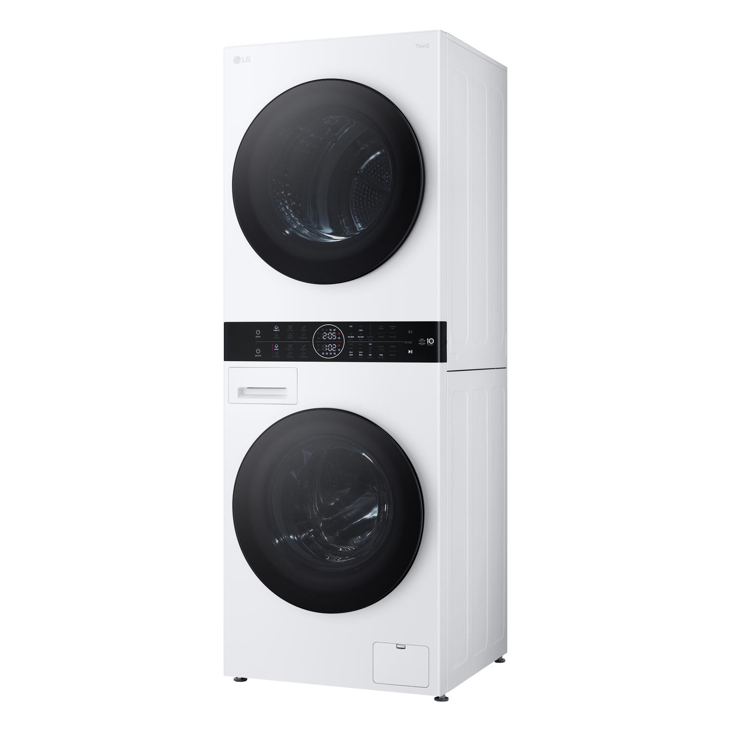 LG WT1210WWF 12kg Wash 10kg Dry 1400rpm Washer Dryer Tower - White thumbnail image