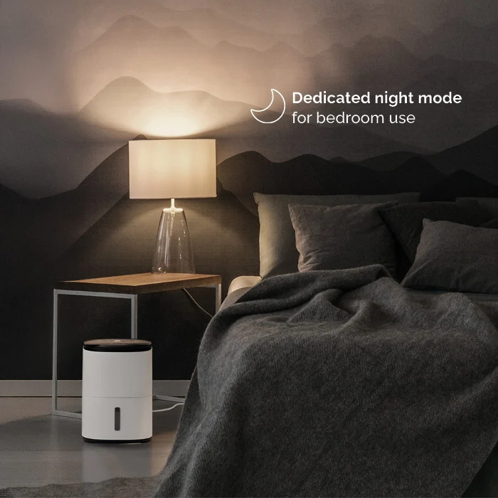 Meaco ARETEONE6L, 6L Compact Dehumidifier / Air Purifier - White and charcoal black thumbnail image