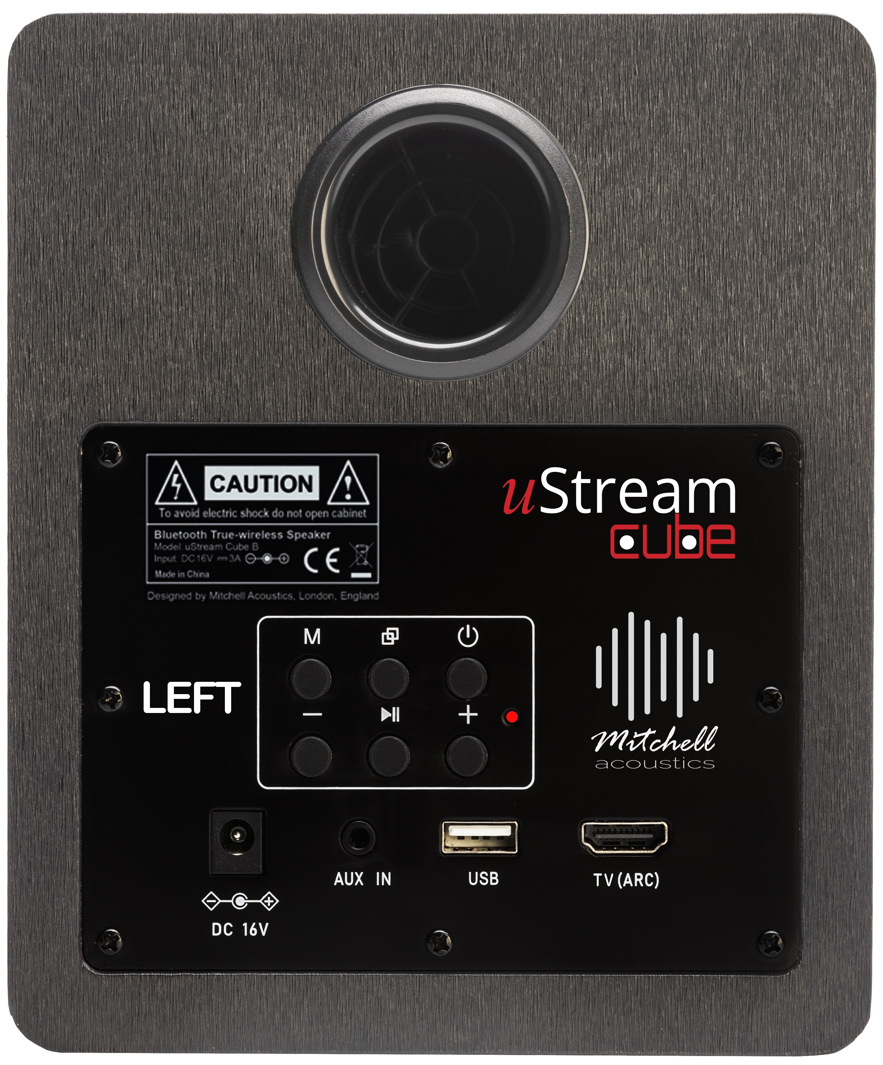 Mitchell Acoustics Ustream Cube Active stereo wireless Speakers - Black thumbnail image