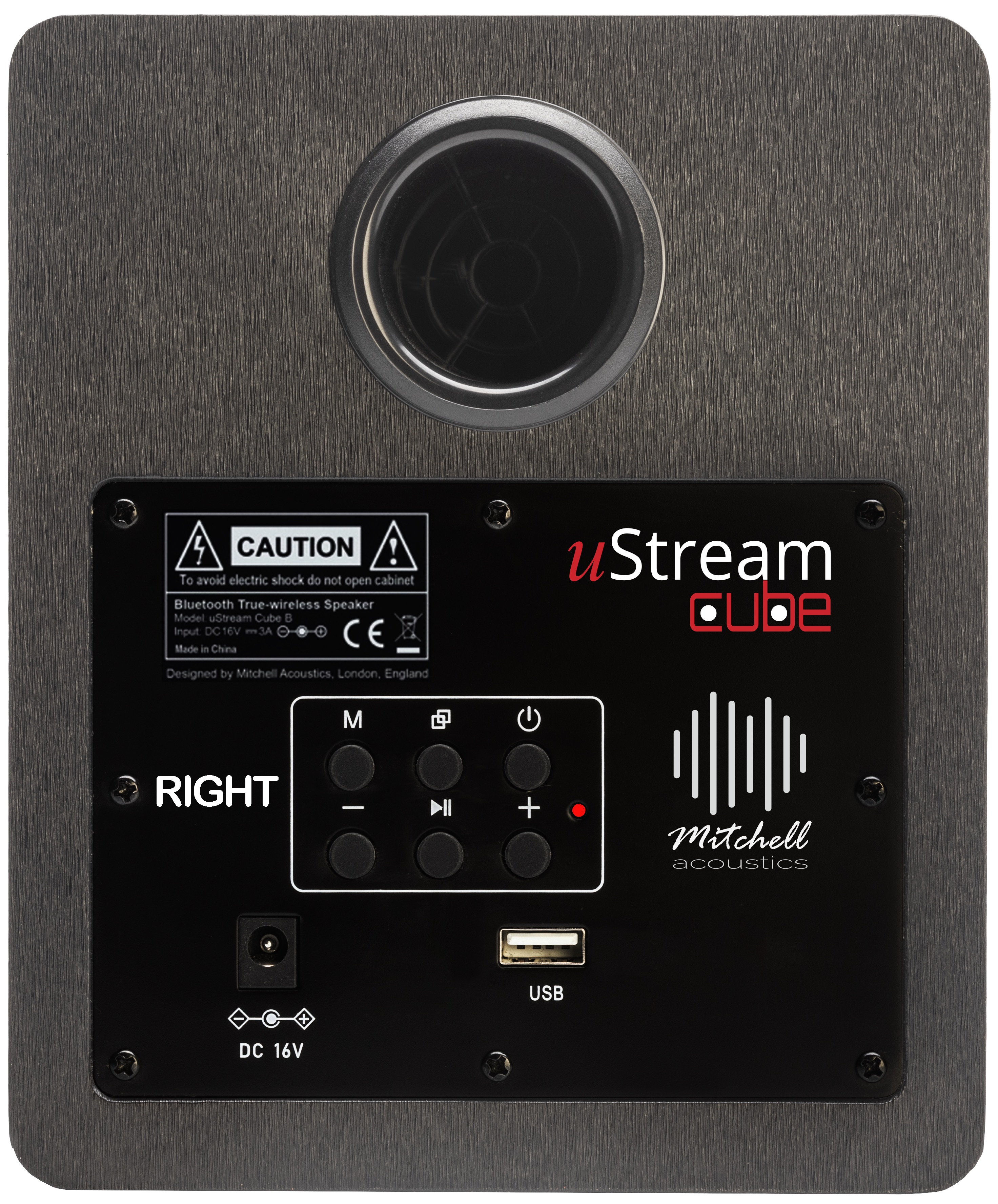 Mitchell Acoustics Ustream Cube Active stereo wireless Speakers - Black thumbnail image