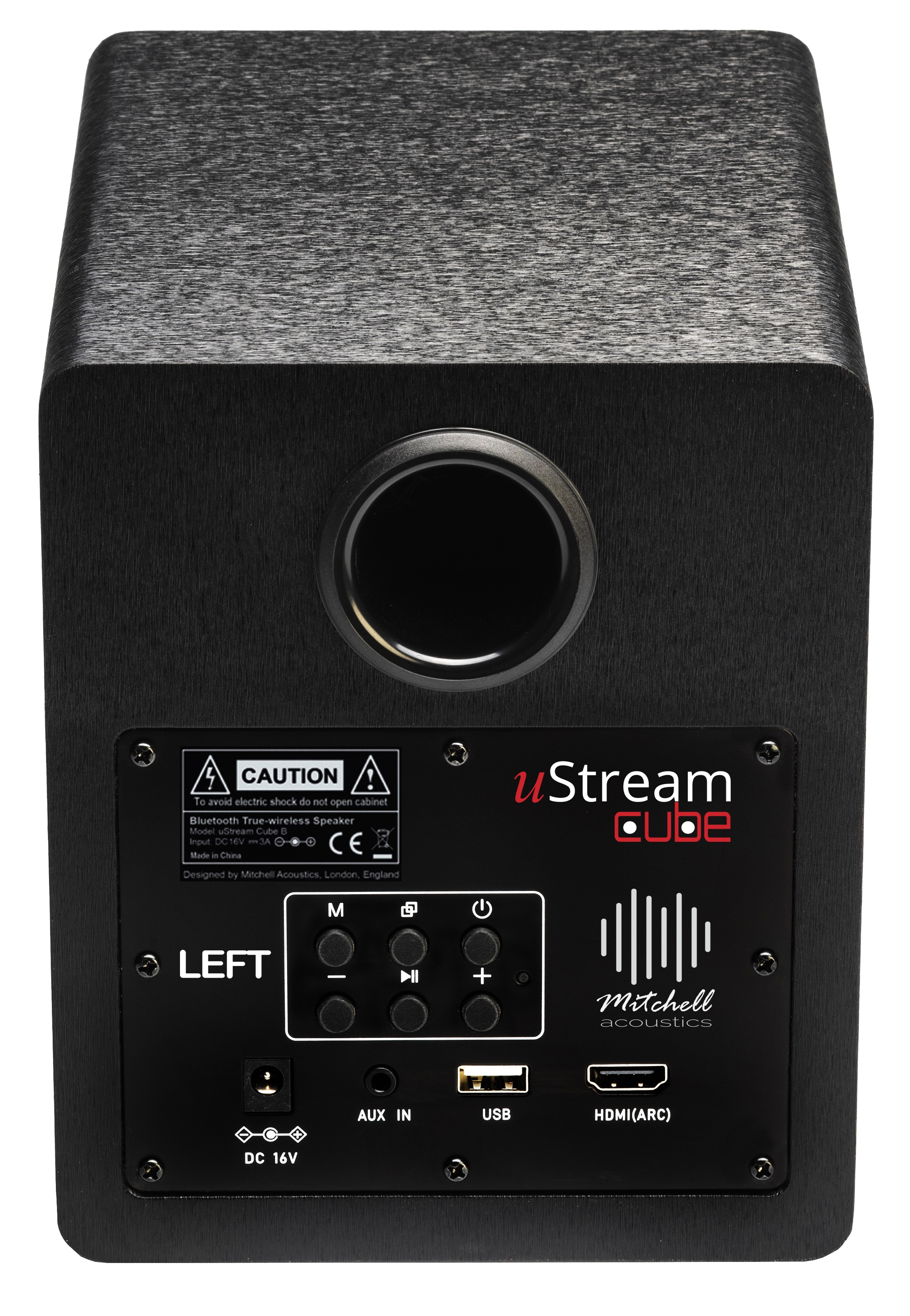 Mitchell Acoustics Ustream Cube Active stereo wireless Speakers - Black thumbnail image