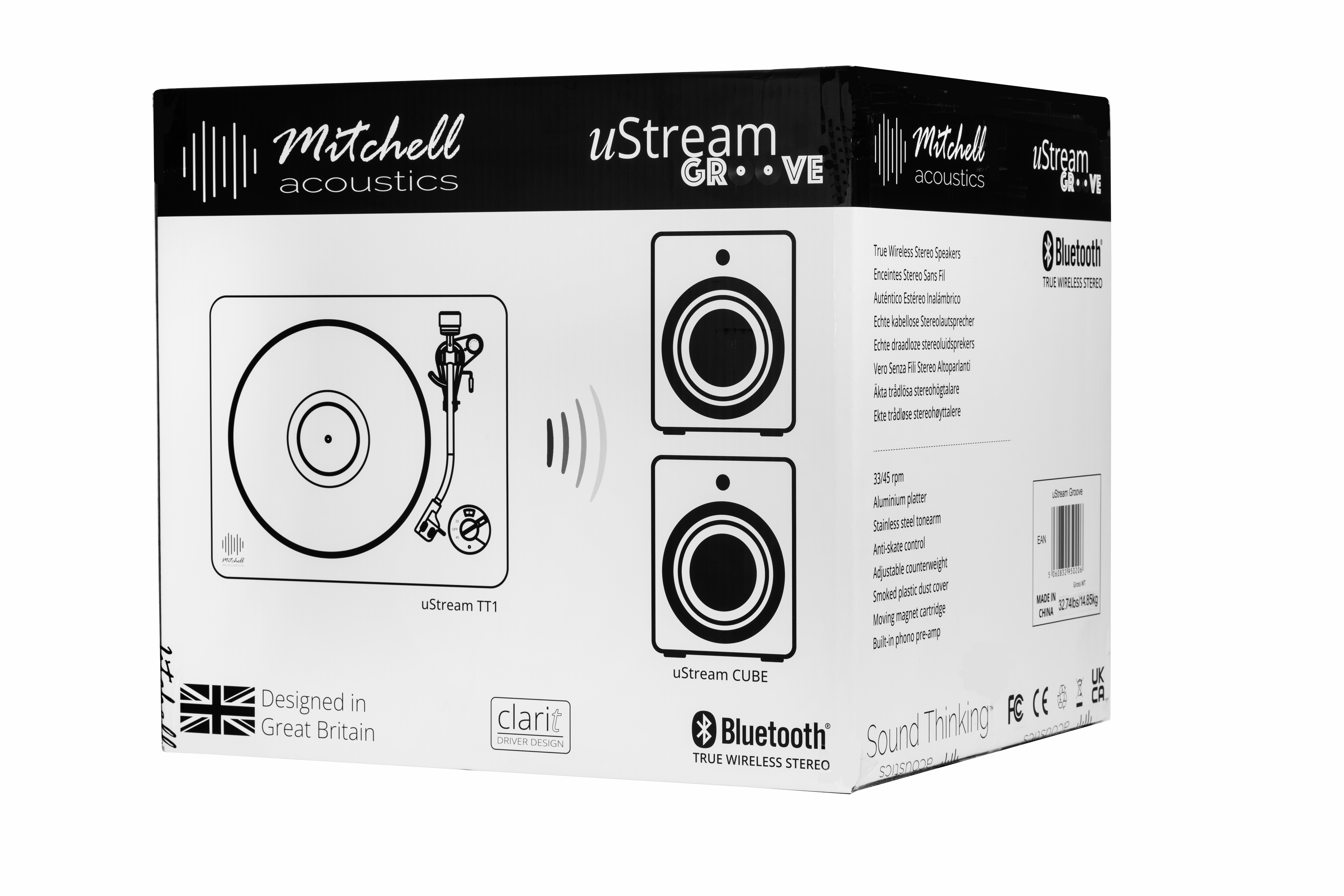 Mitchell Acoustics uStream Groove Turntable with Speakers thumbnail image