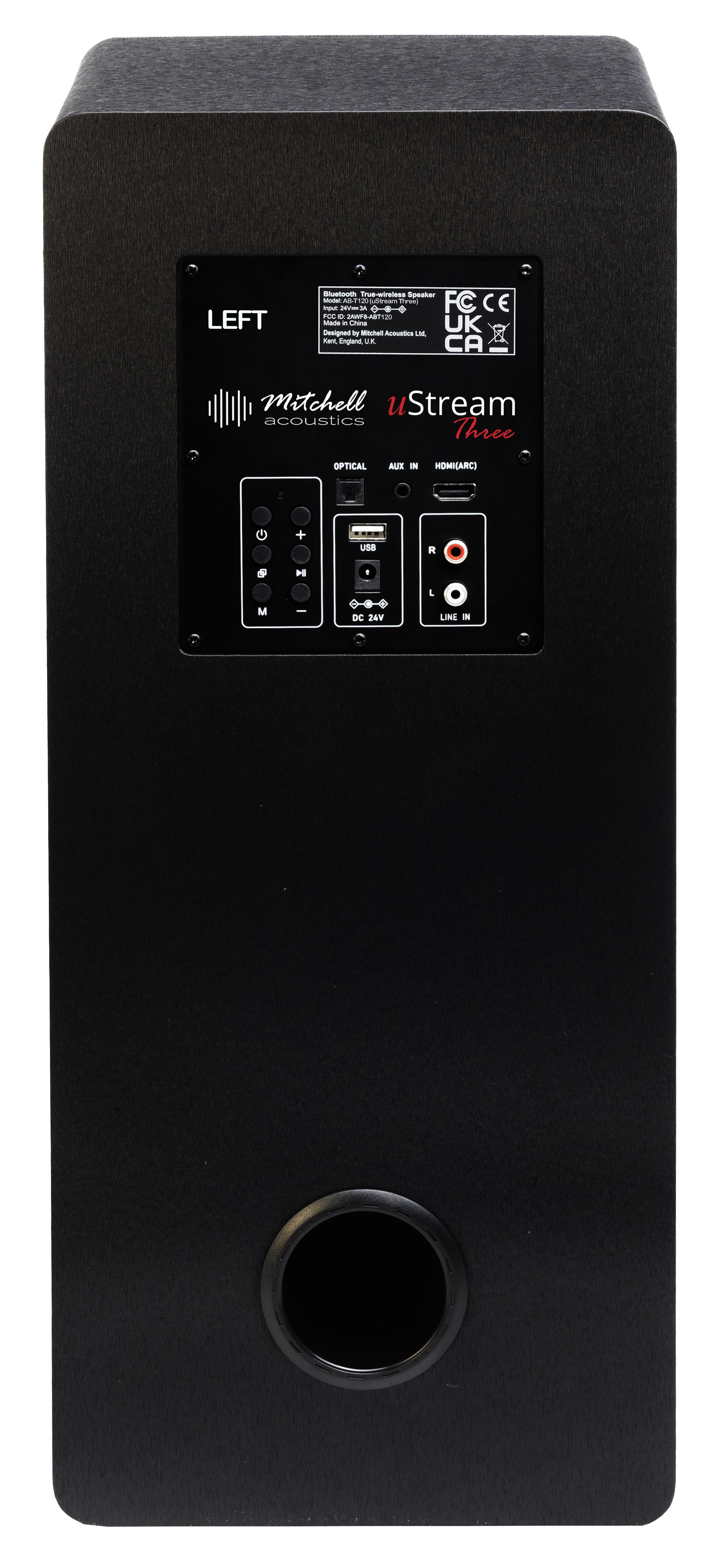 Mitchell Acoustics UStream Three Active stereo wireless Speakers - Black thumbnail image