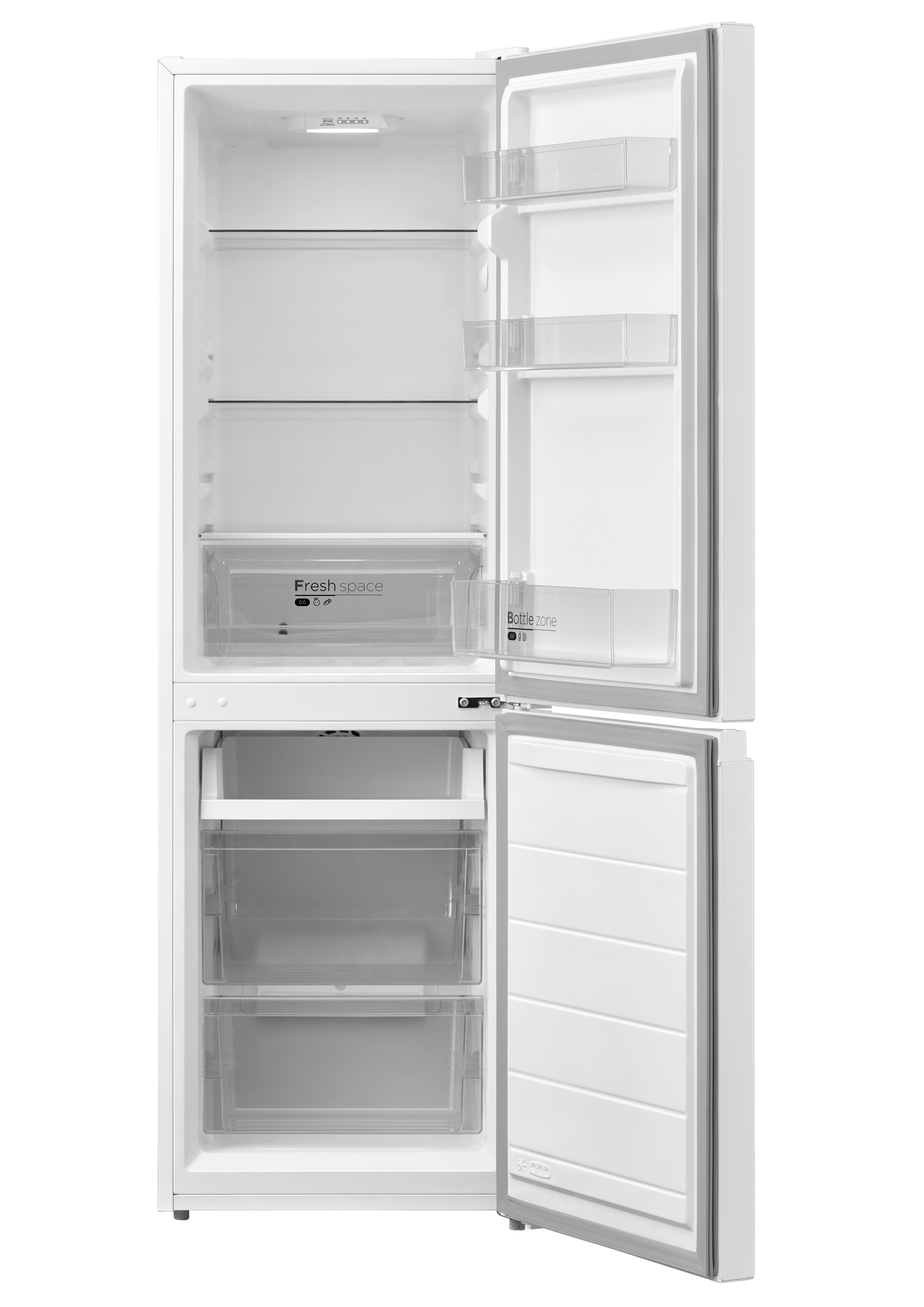 Midea MDRB254FGE01 47cm 60/40 Total No Frost Fridge Freezer - White thumbnail image
