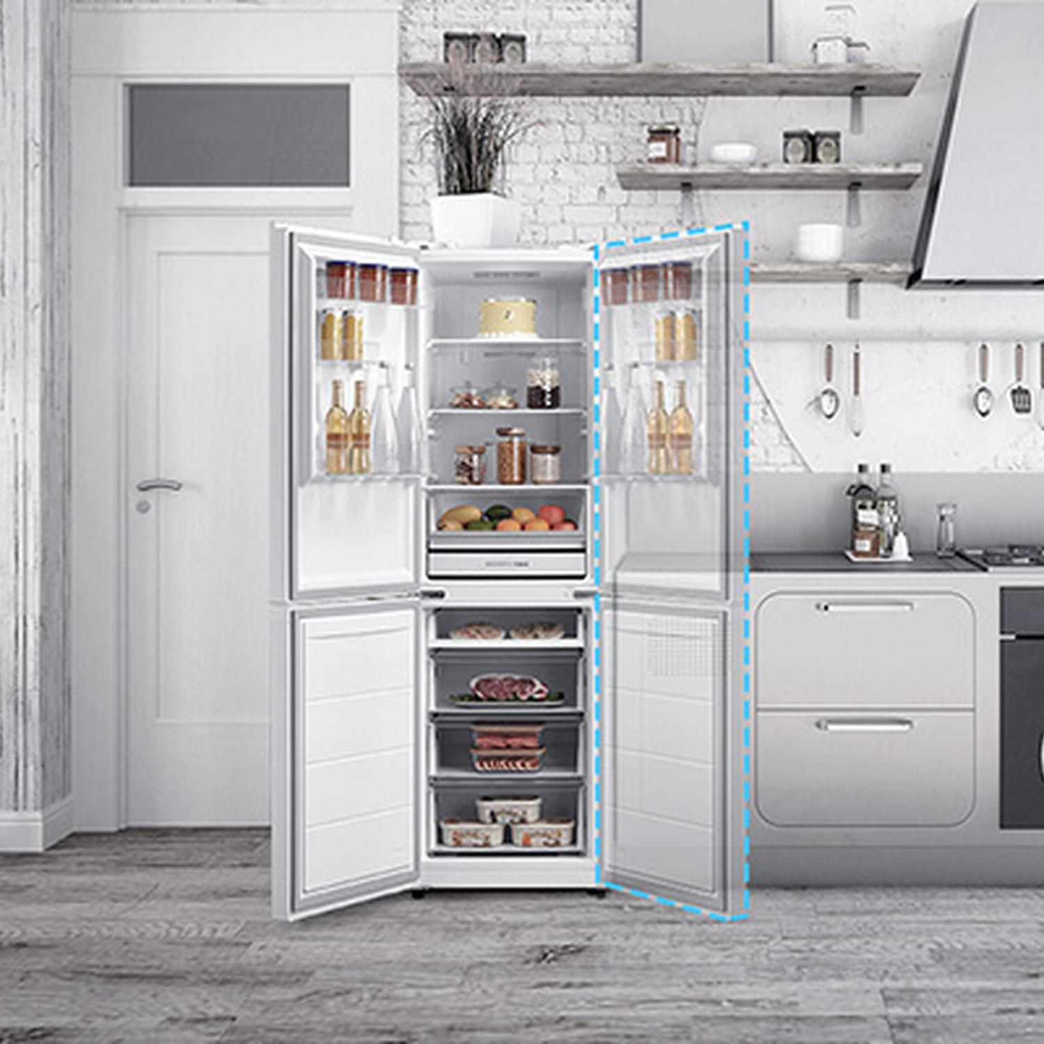Midea MDRB379FGD01 54.7cm 60/40 Total No Frost Fridge Freezer - White thumbnail image
